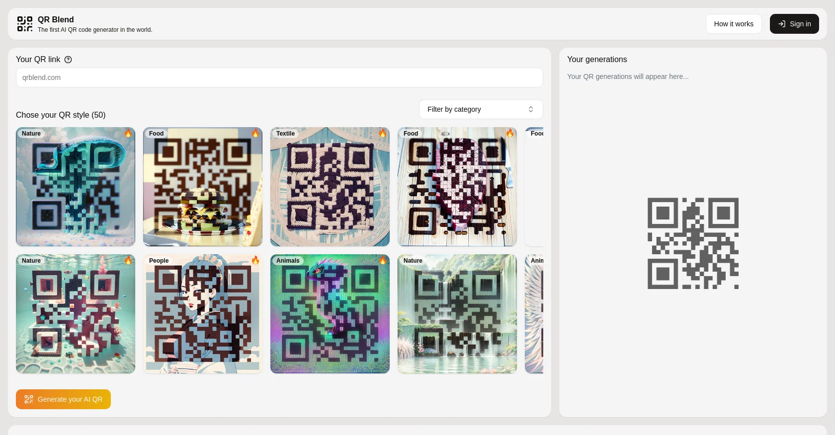 QRblend screenshot