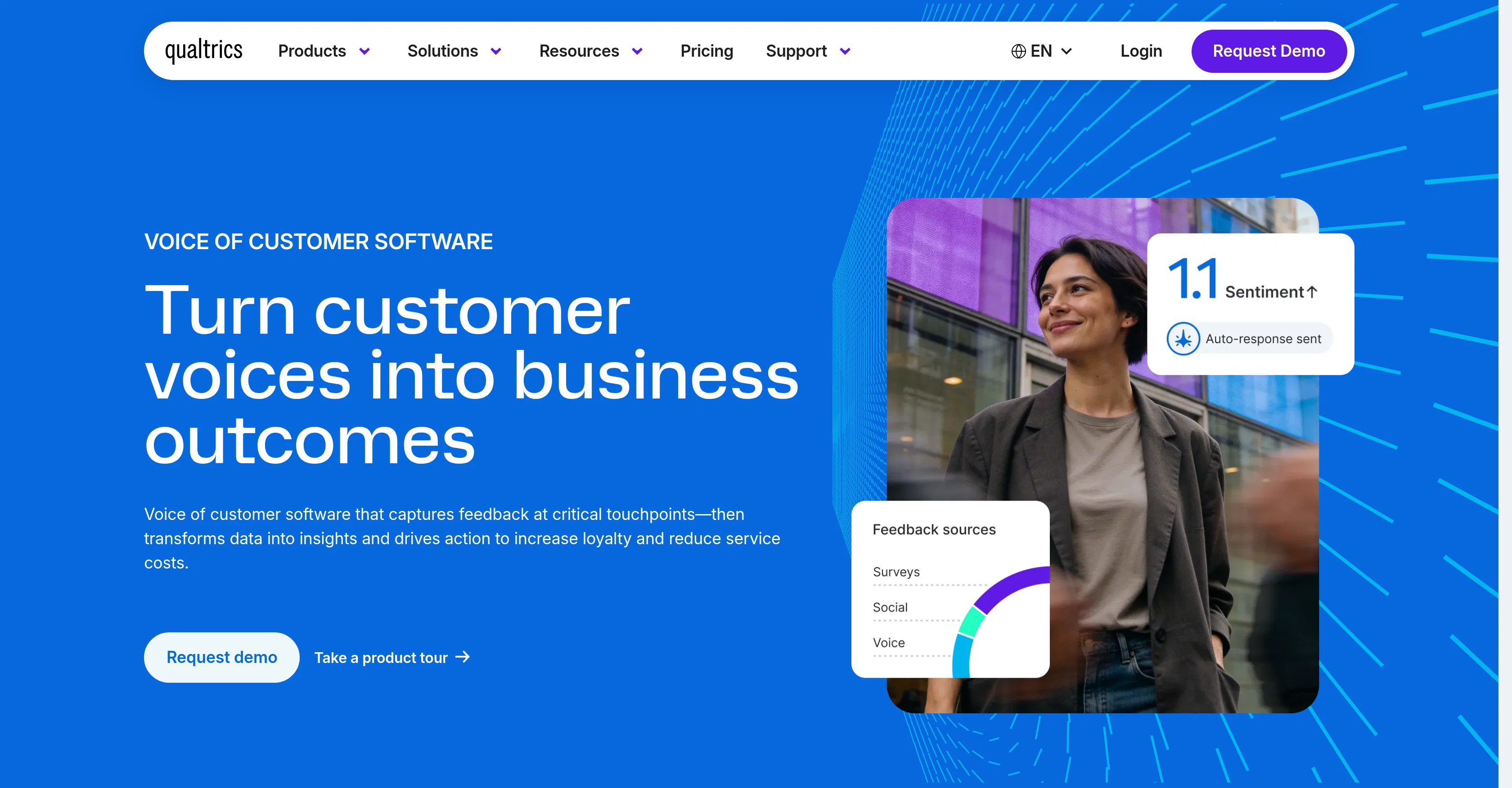 Qualtrics VoC Software screenshot