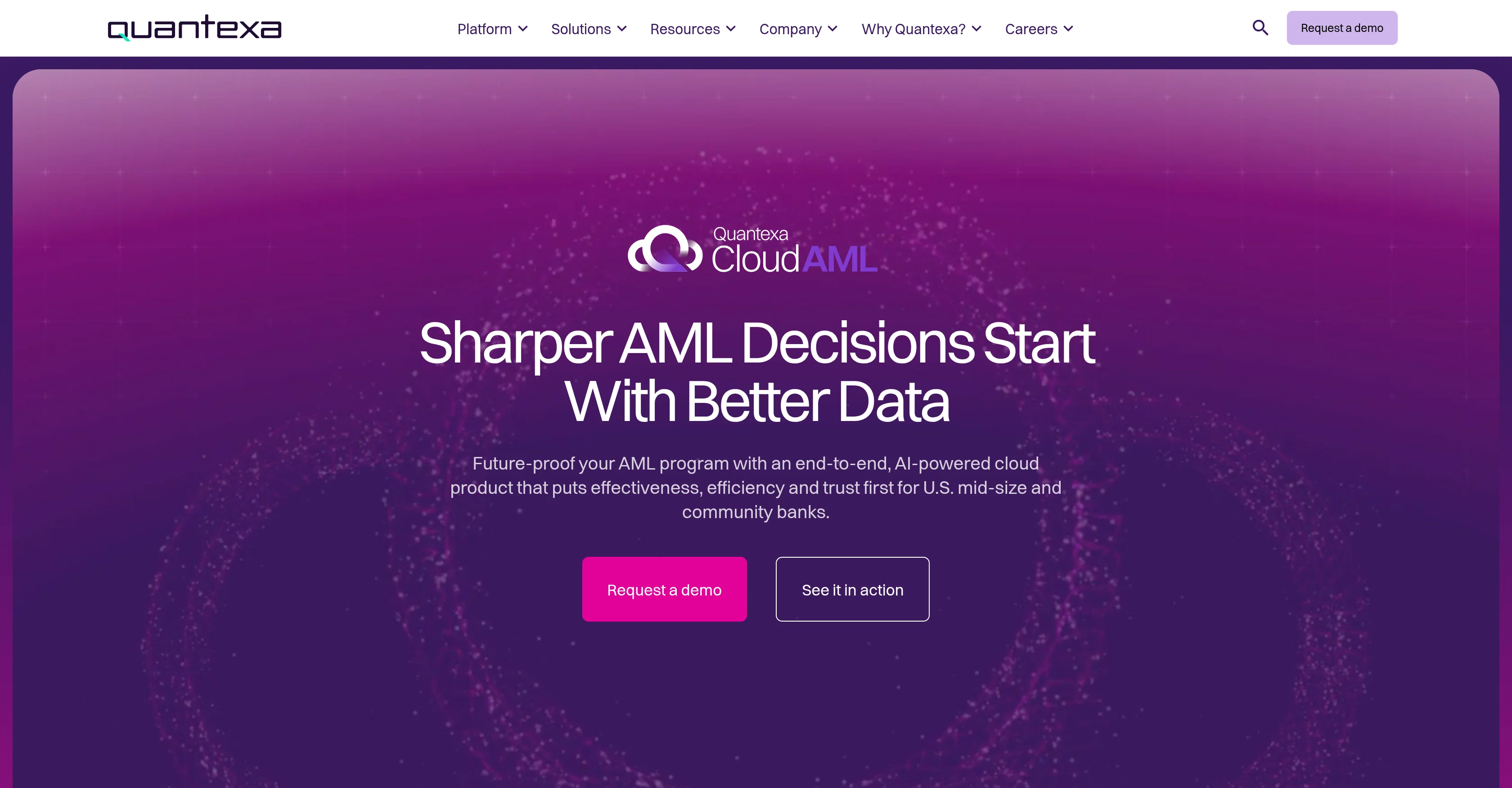 Quantexa Cloud AML screenshot