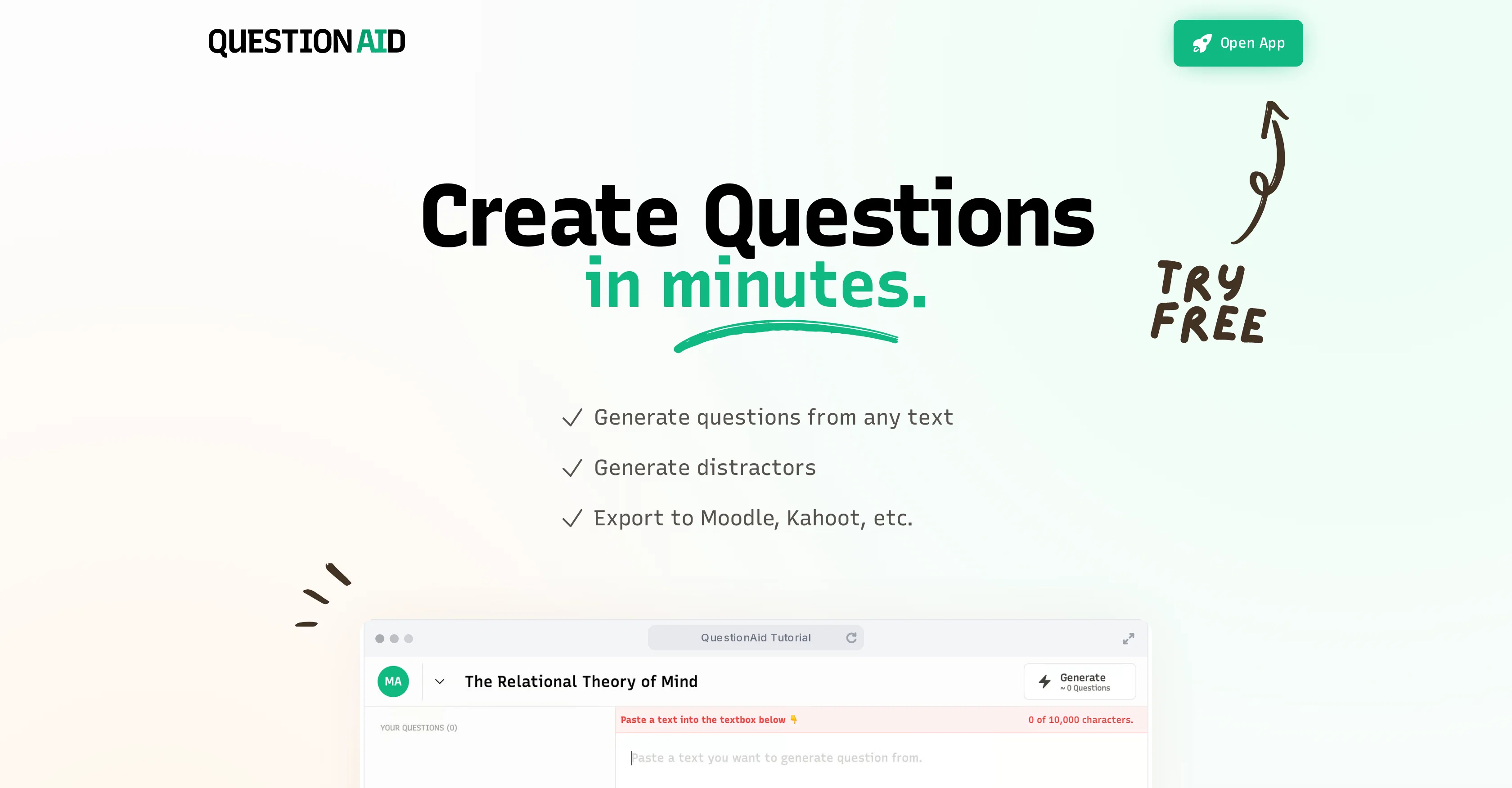 QuestionAid screenshot