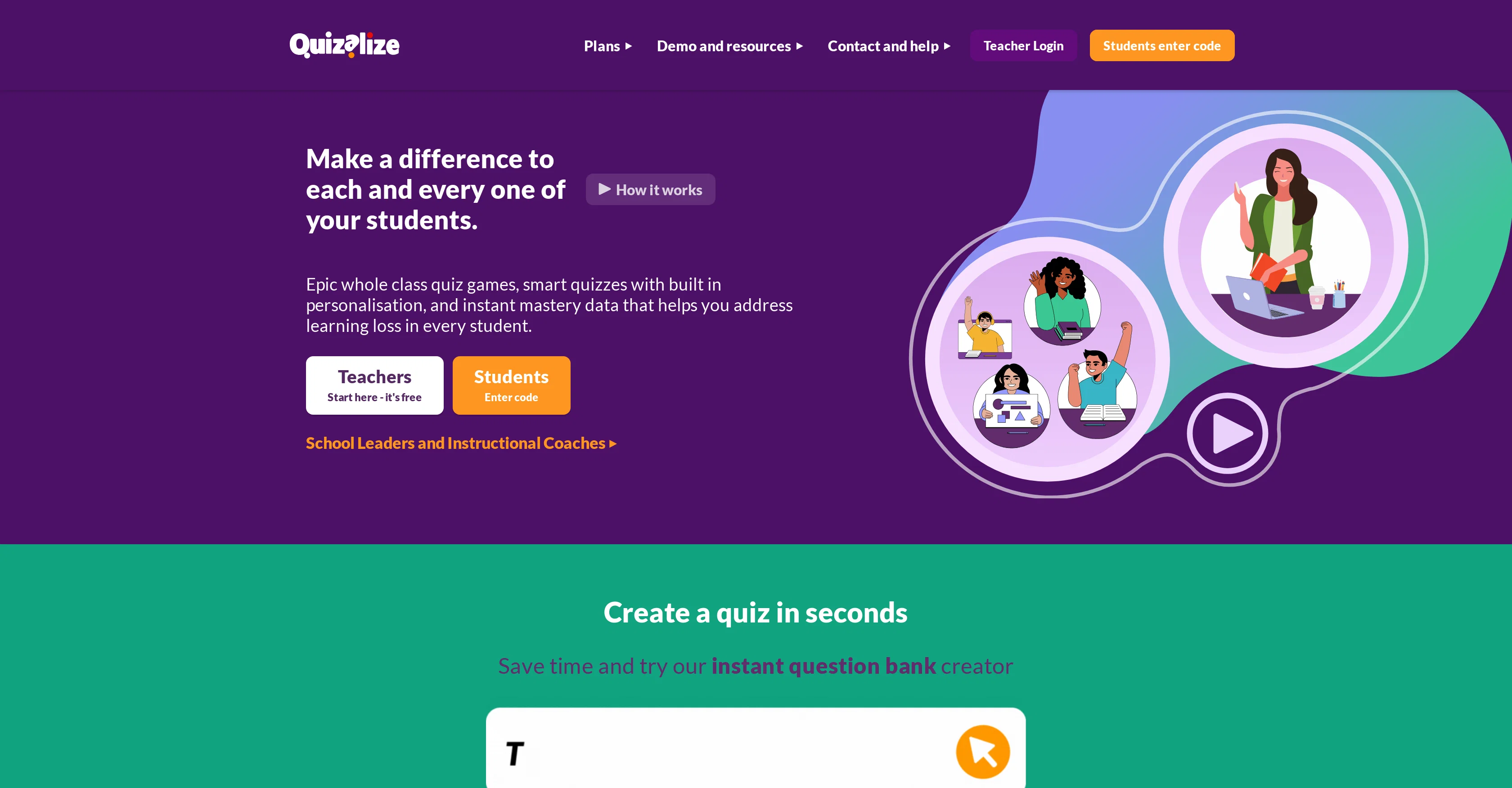 Quizalize screenshot