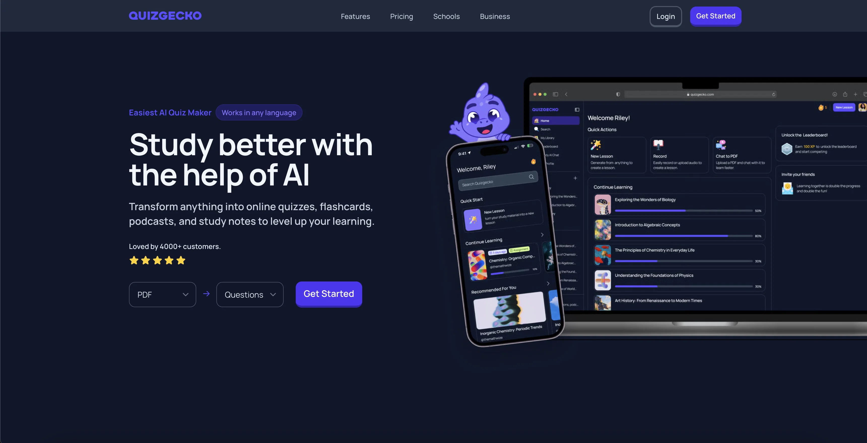 Quizgecko screenshot