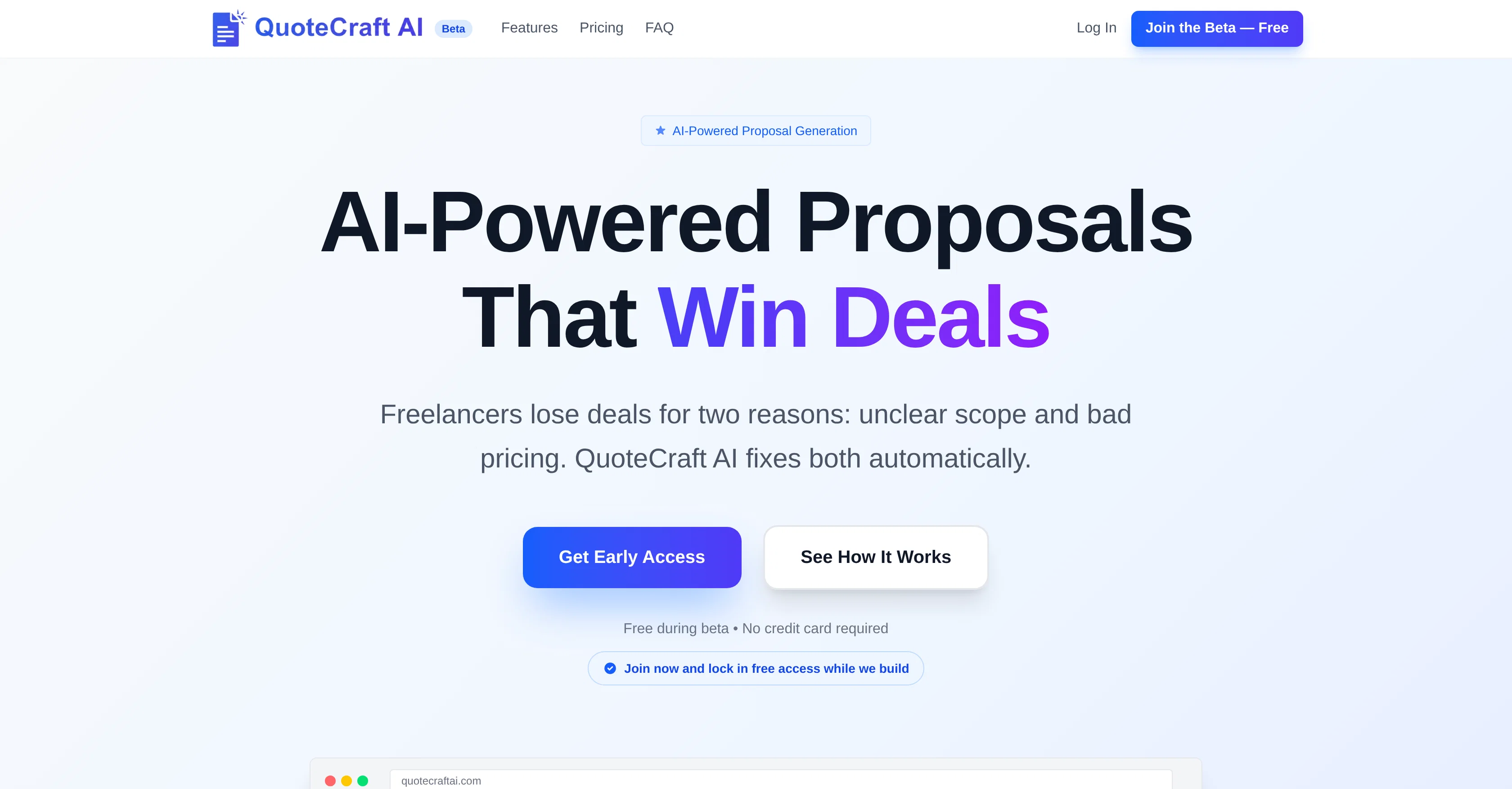 QuoteCraft AI screenshot