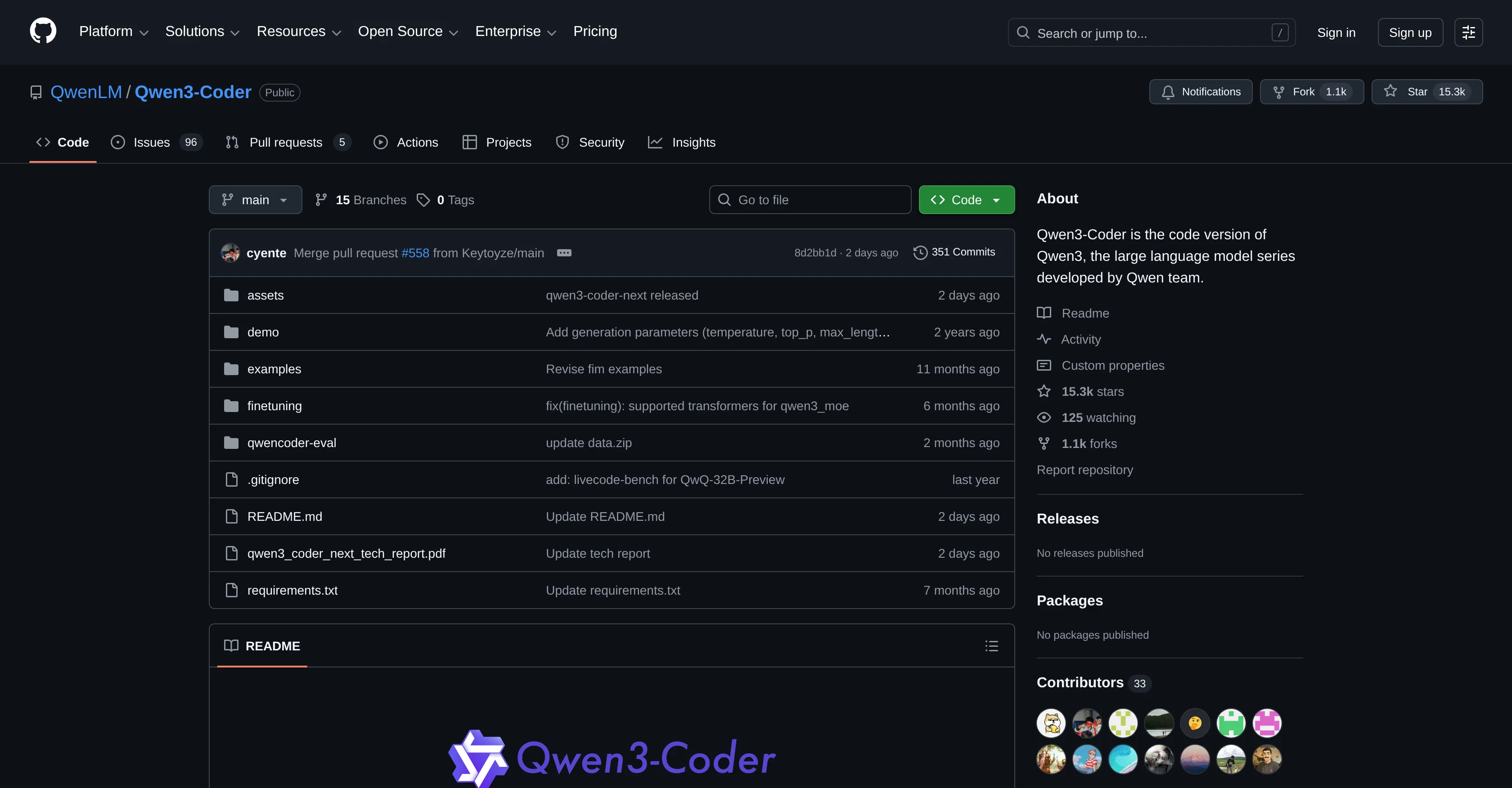 Qwen3-Coder screenshot