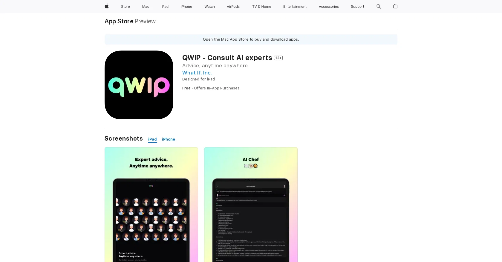QWIP - Consult AI experts screenshot