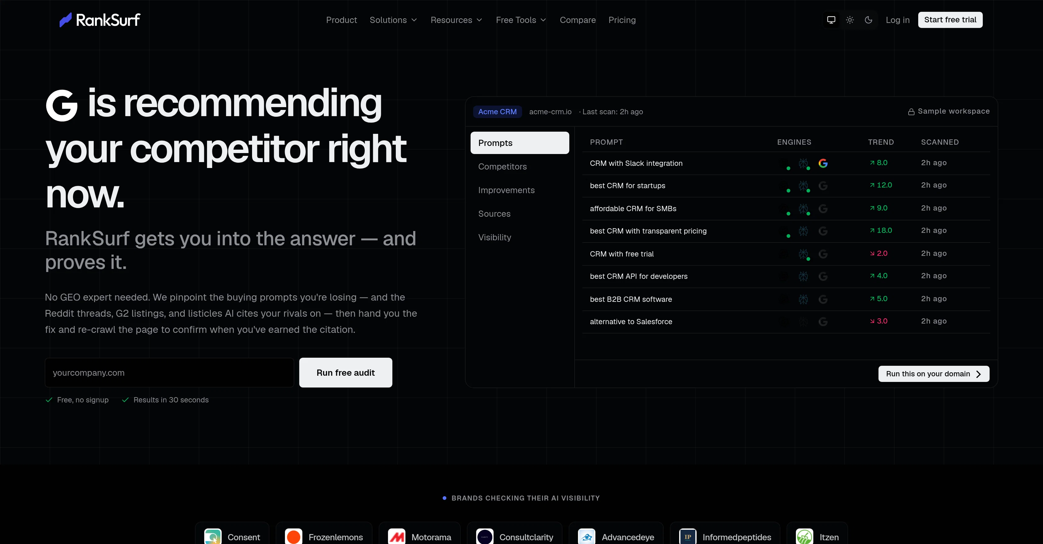 RankSurf screenshot