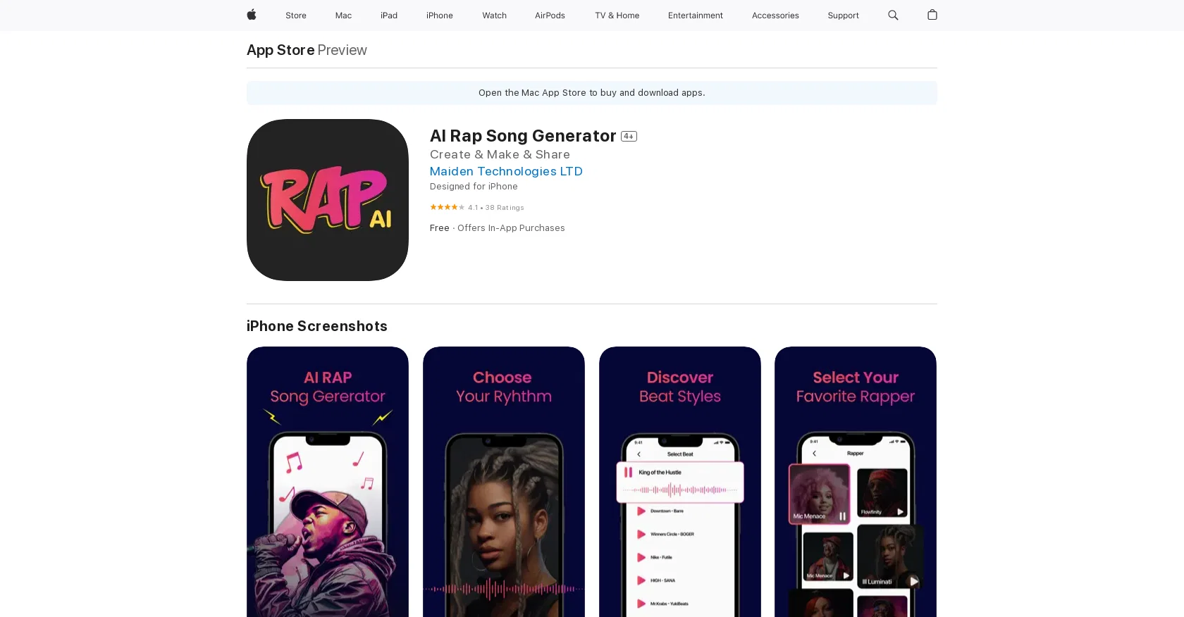 Rap Song Generator screenshot