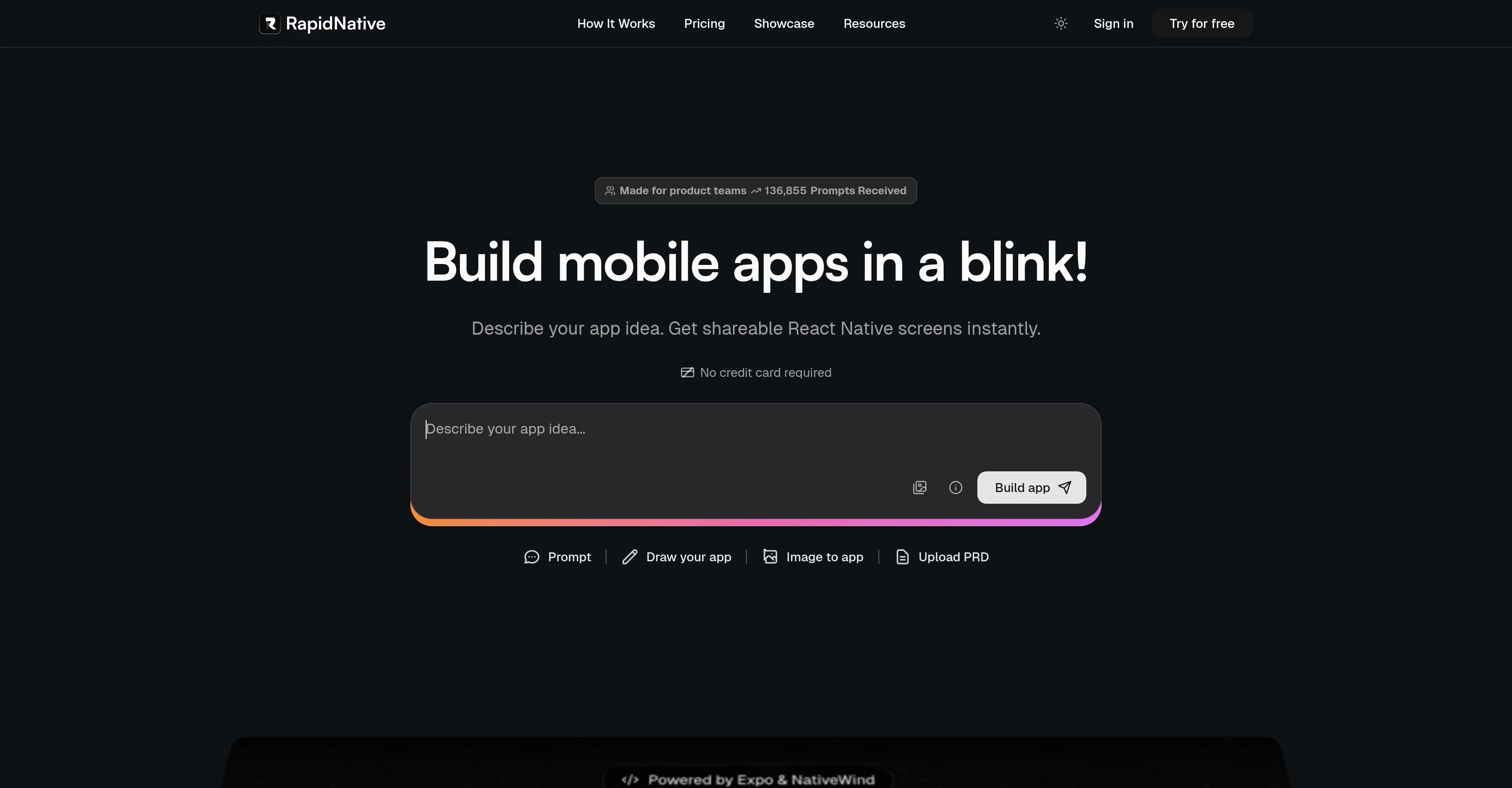 RapidNative screenshot