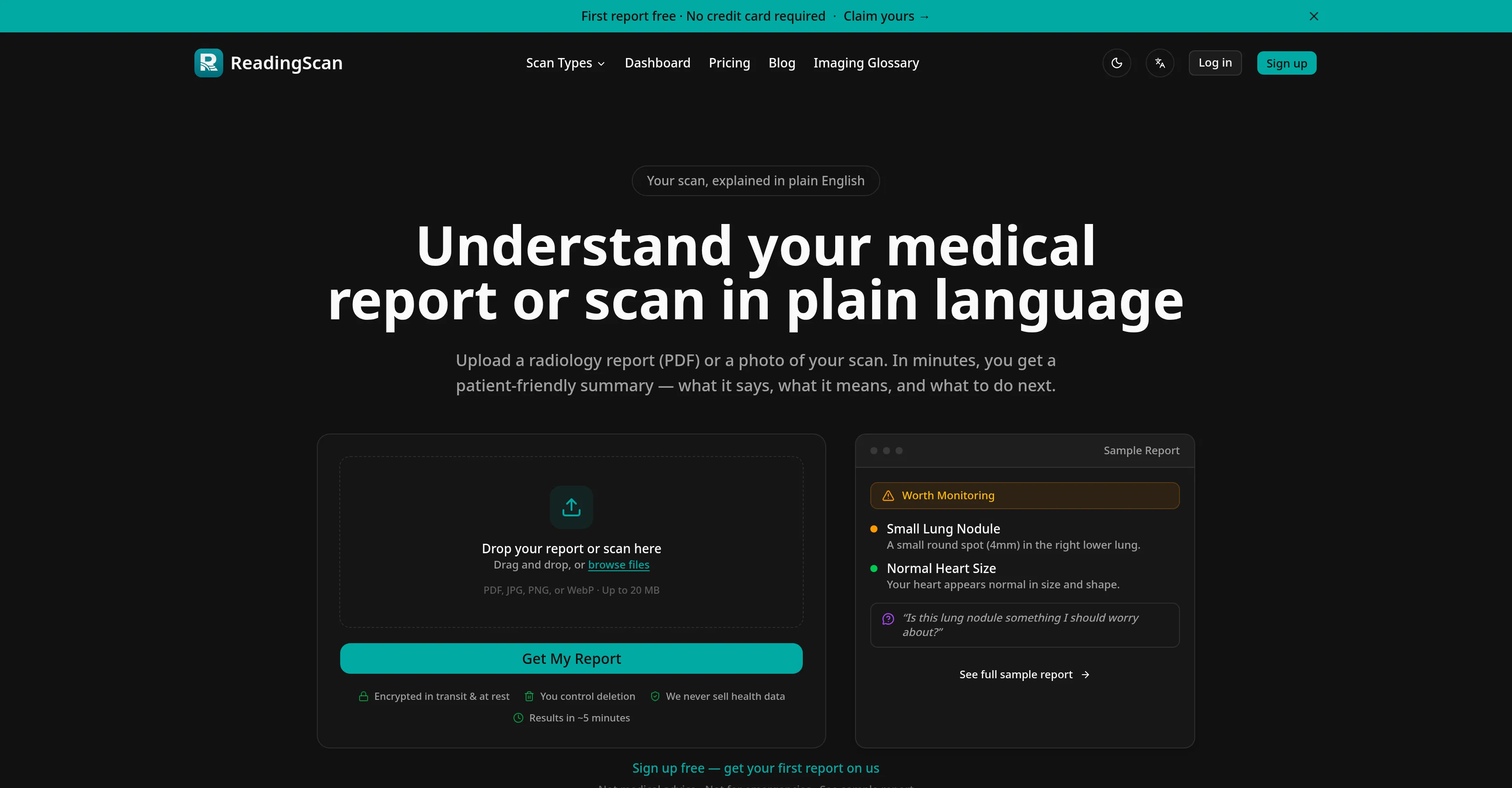 ReadingScan screenshot