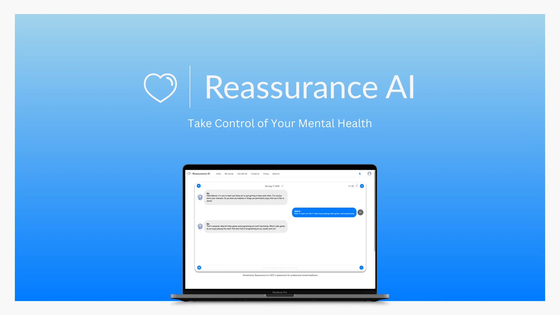 Reassurance AI screenshot