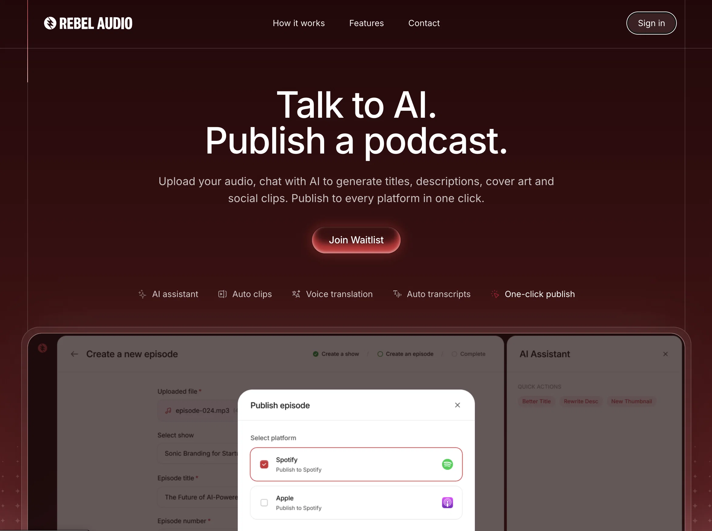 Rebel Audio screenshot