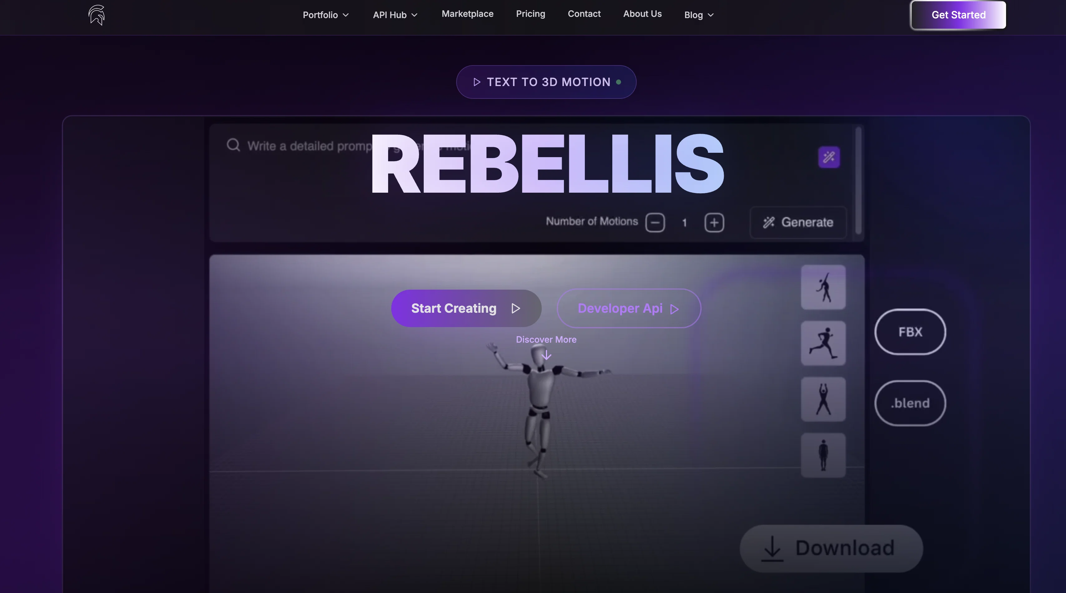 Rebellis AI screenshot