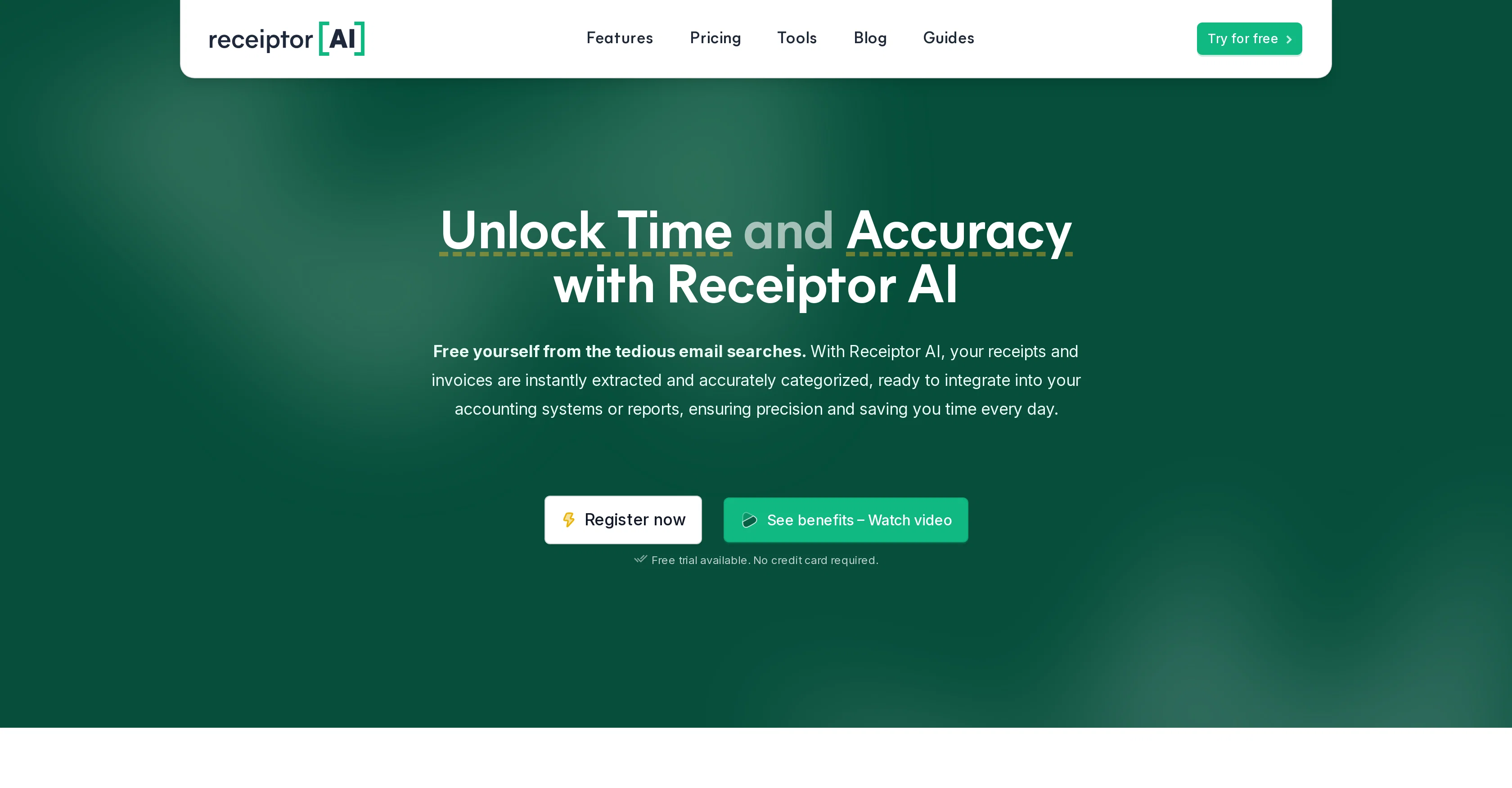 Receiptor screenshot