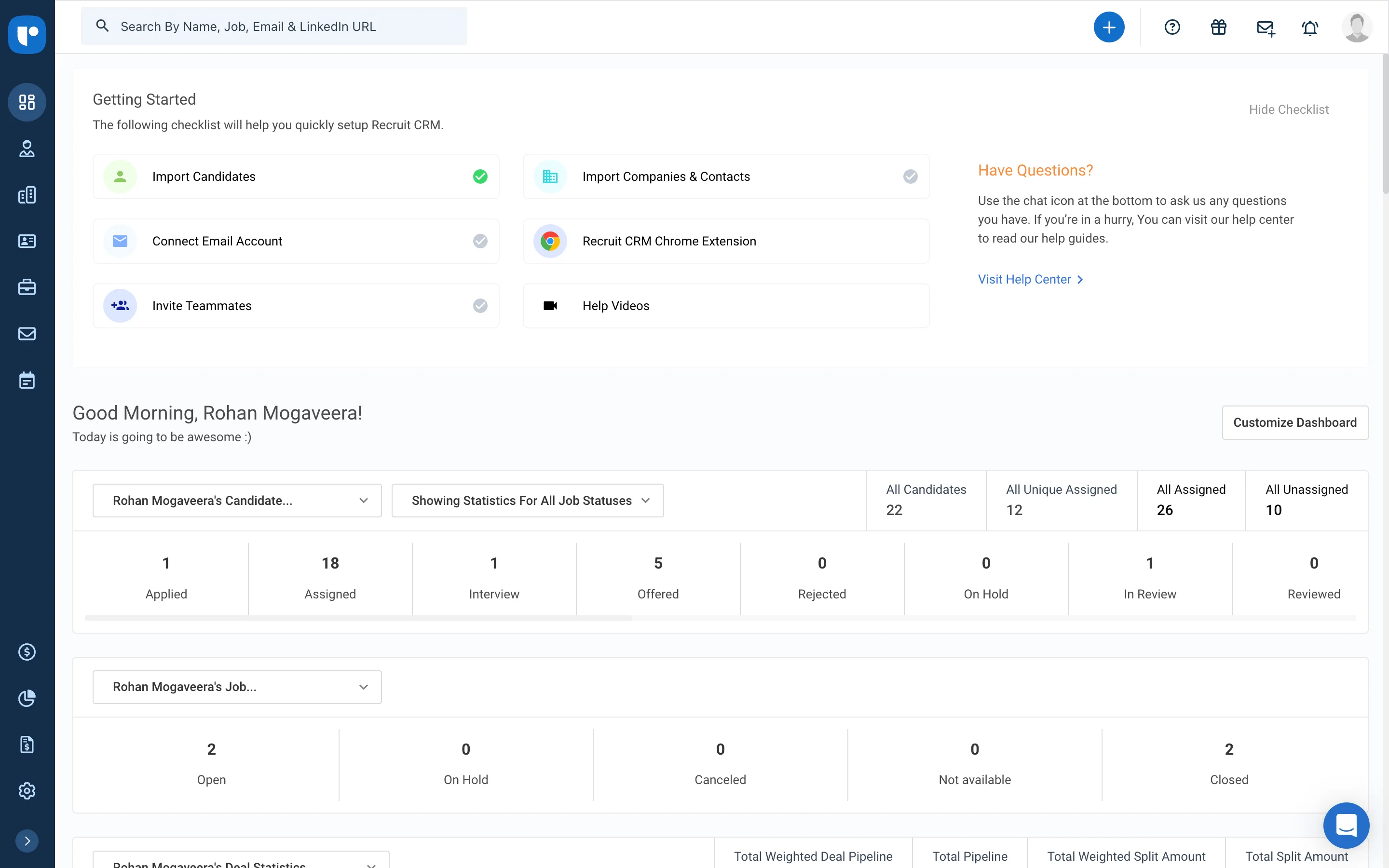 Recruit CRMv3.1.83 screenshot