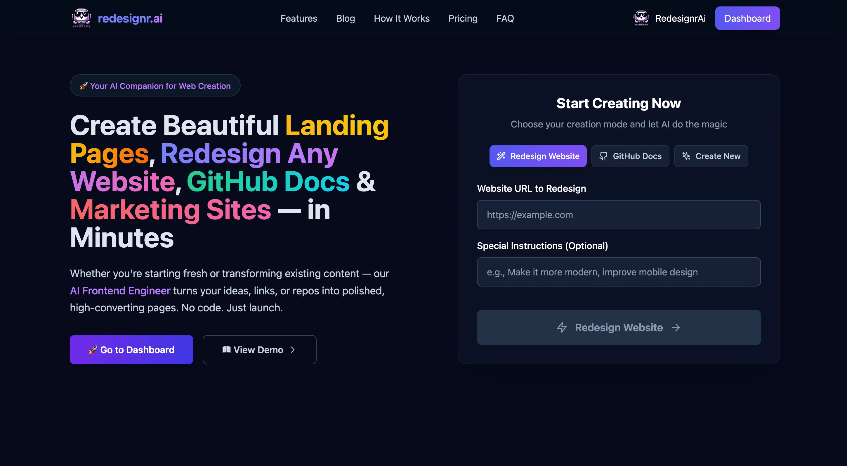Redesignr Ai - website redesign and landing page bui... screenshot