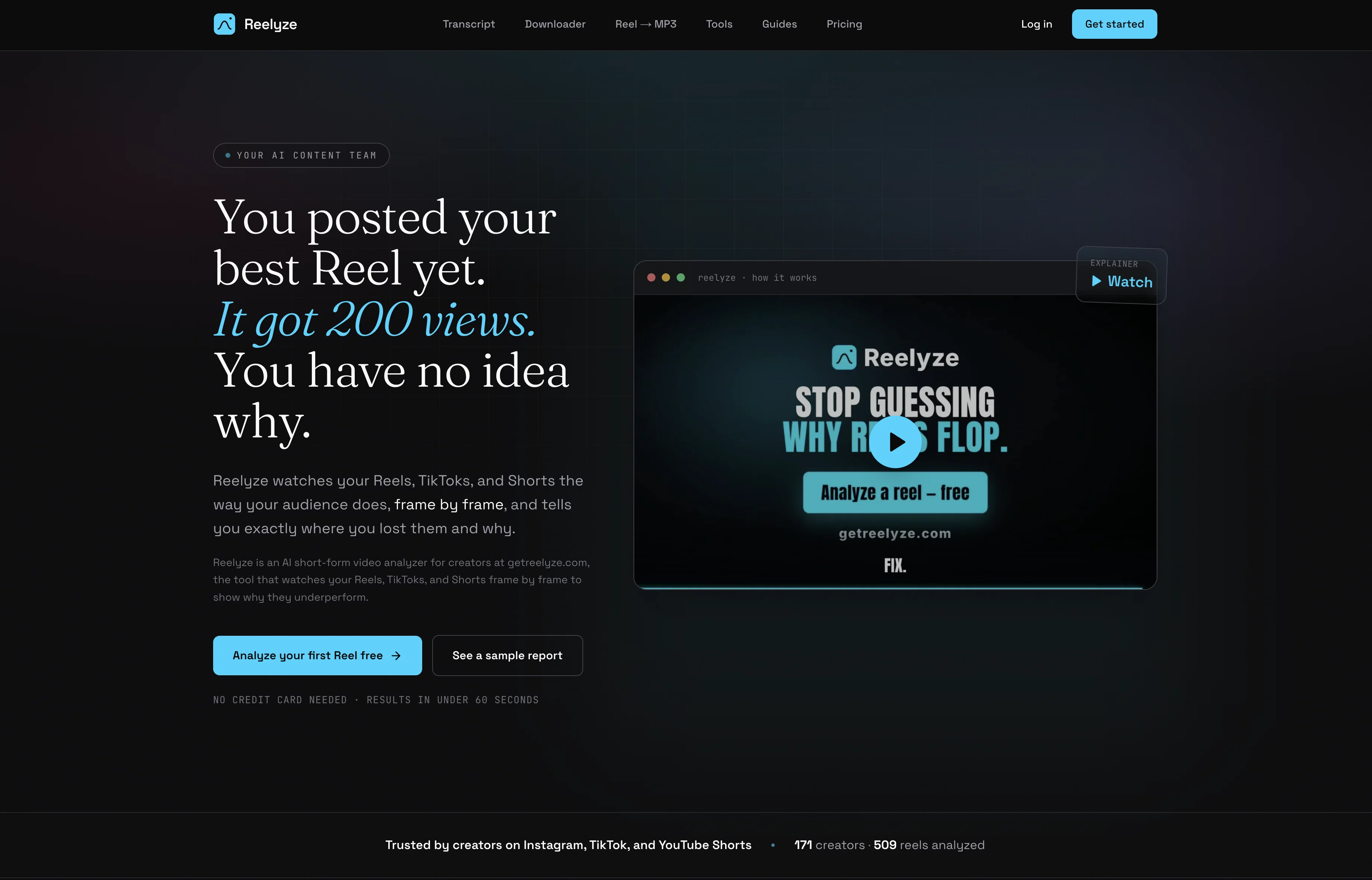 Reelyze screenshot
