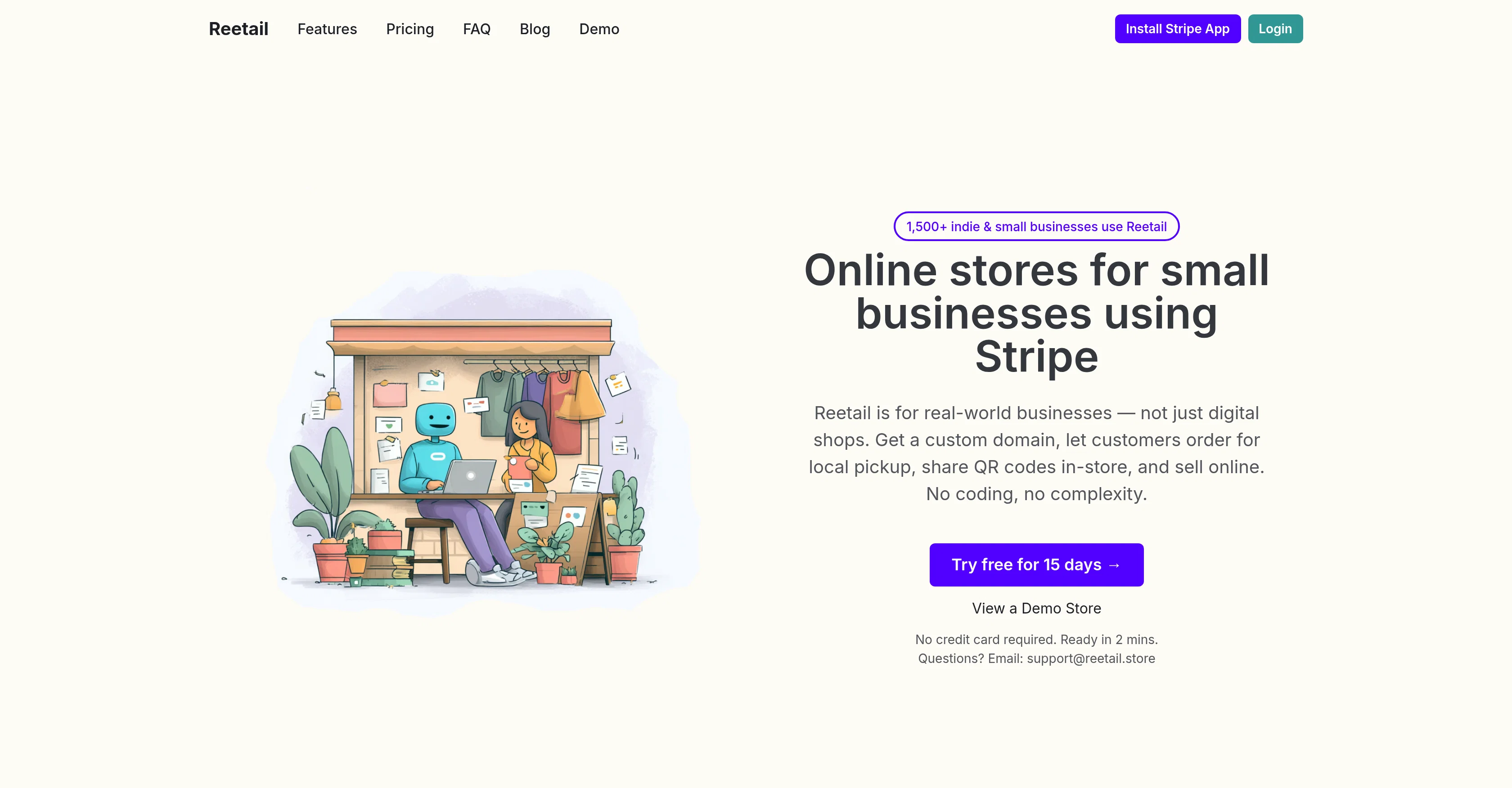Reetail screenshot