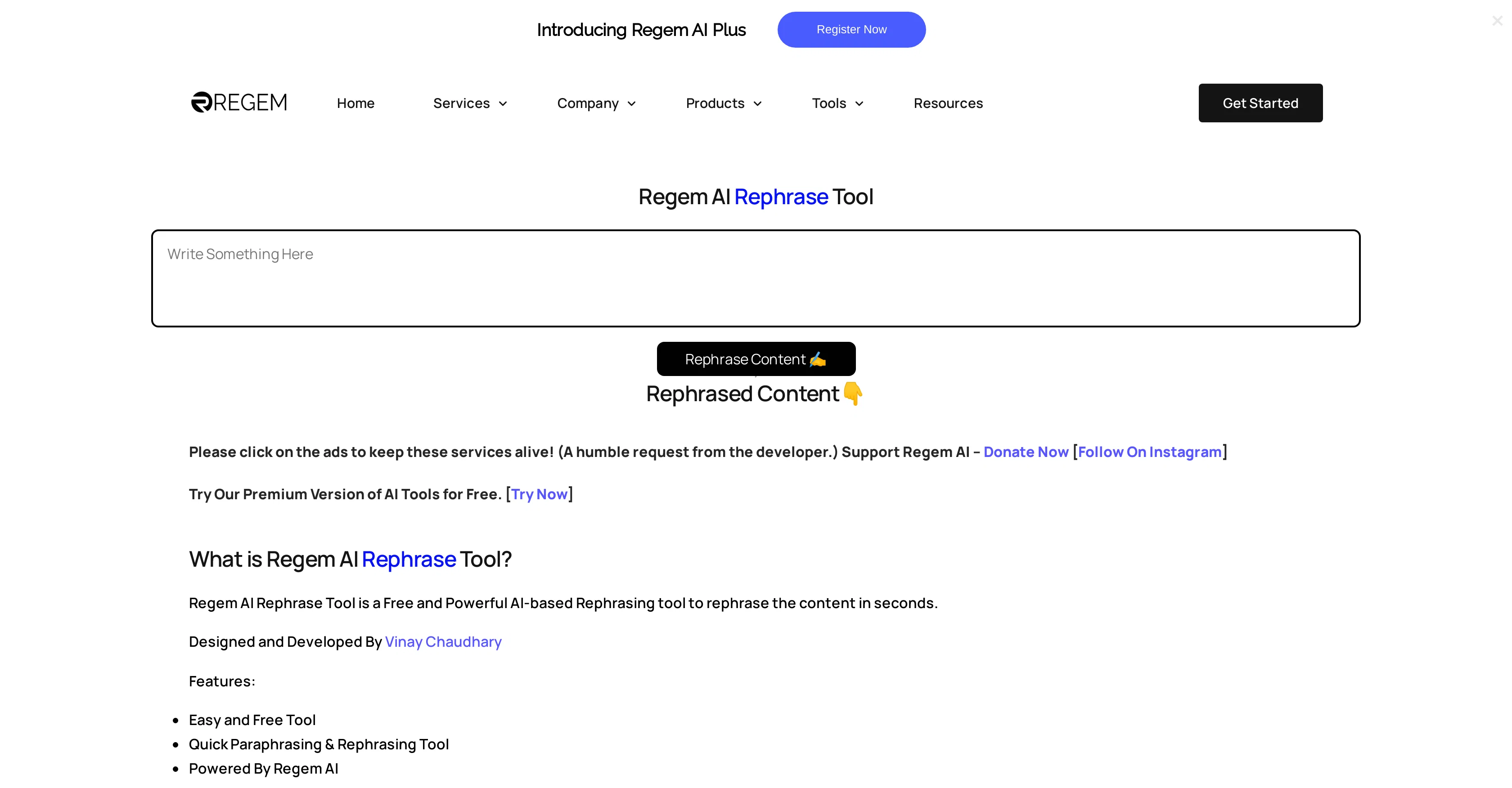 Regem screenshot