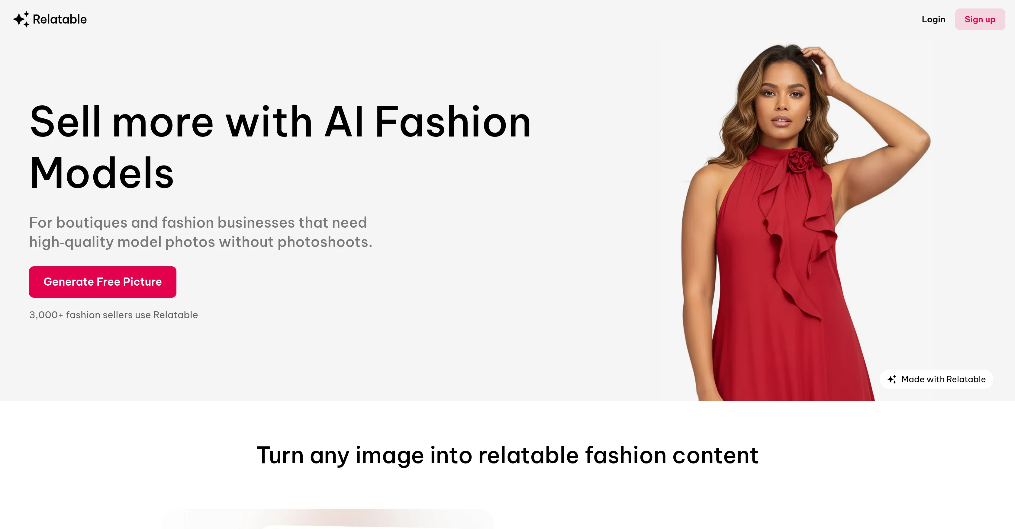 Relatable – AI Fashion Model Photos screenshot