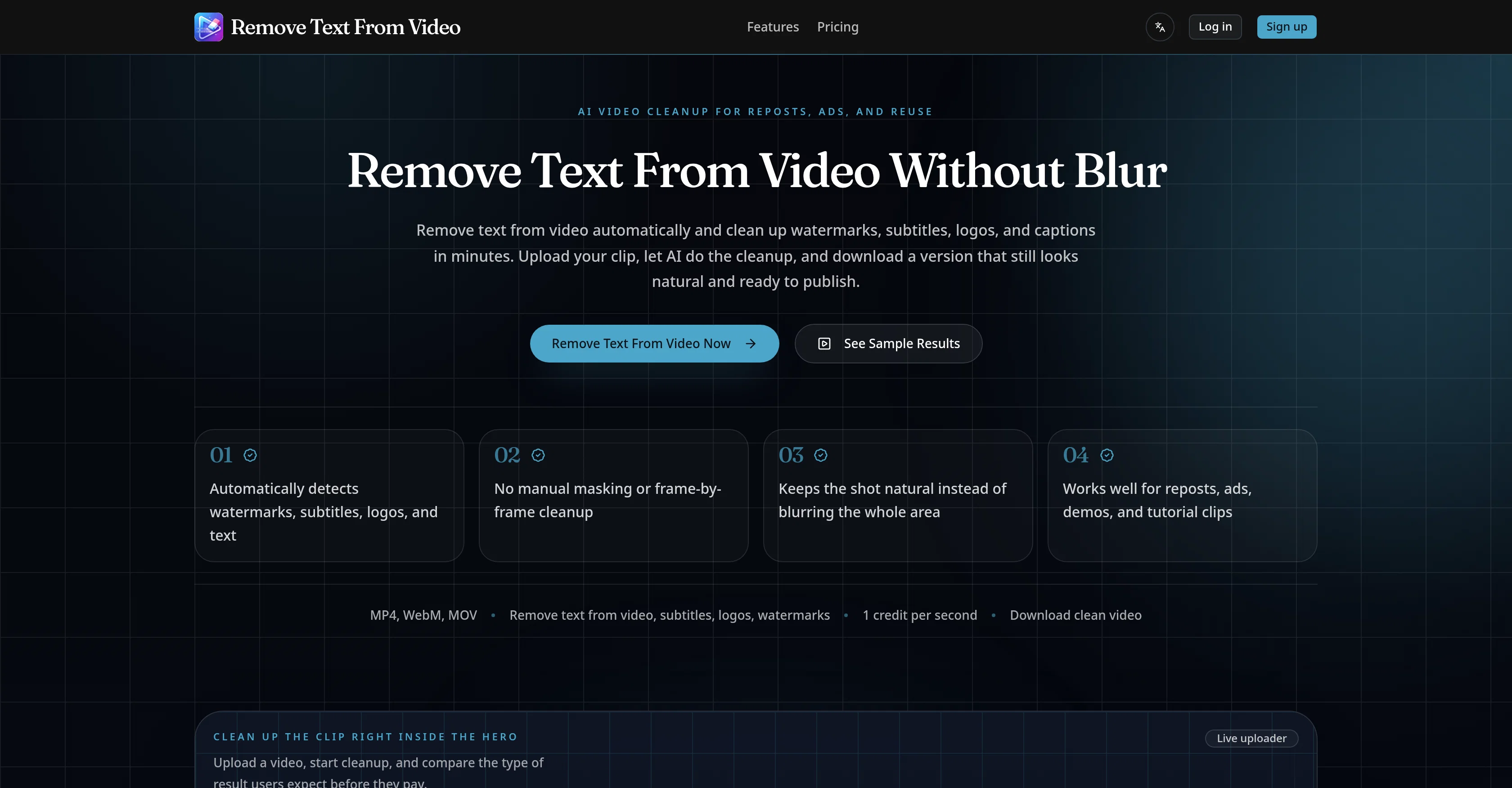 Remove Text From Video.net screenshot