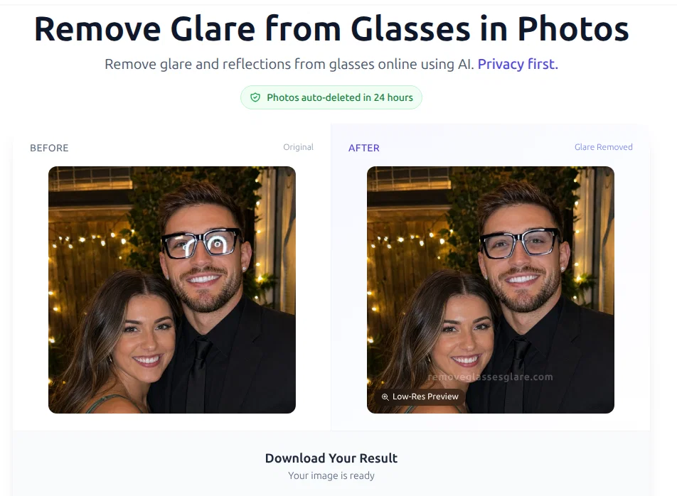 RemoveGlassesGlare screenshot