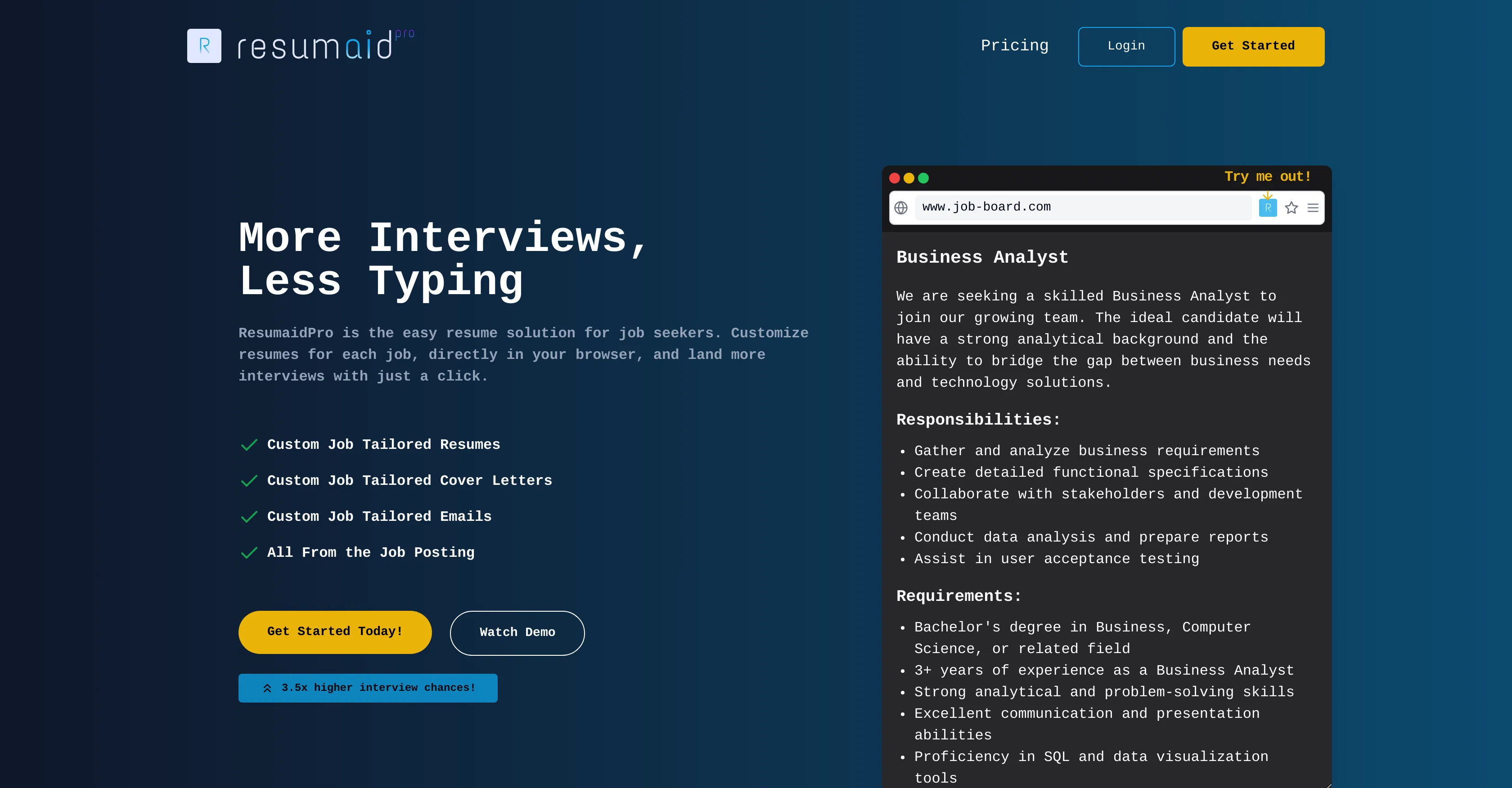 ResumaidPro screenshot