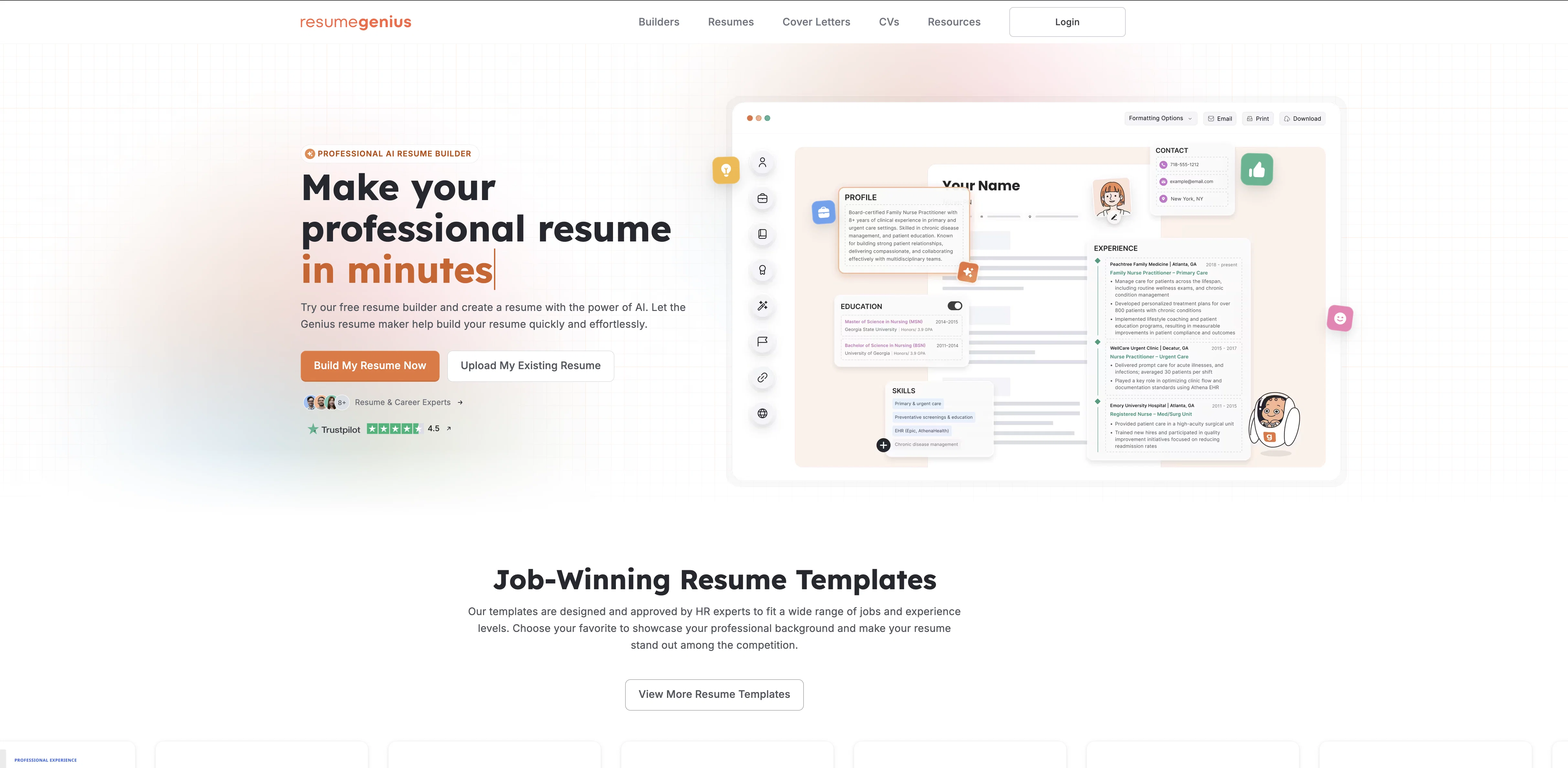 Resume Genius screenshot