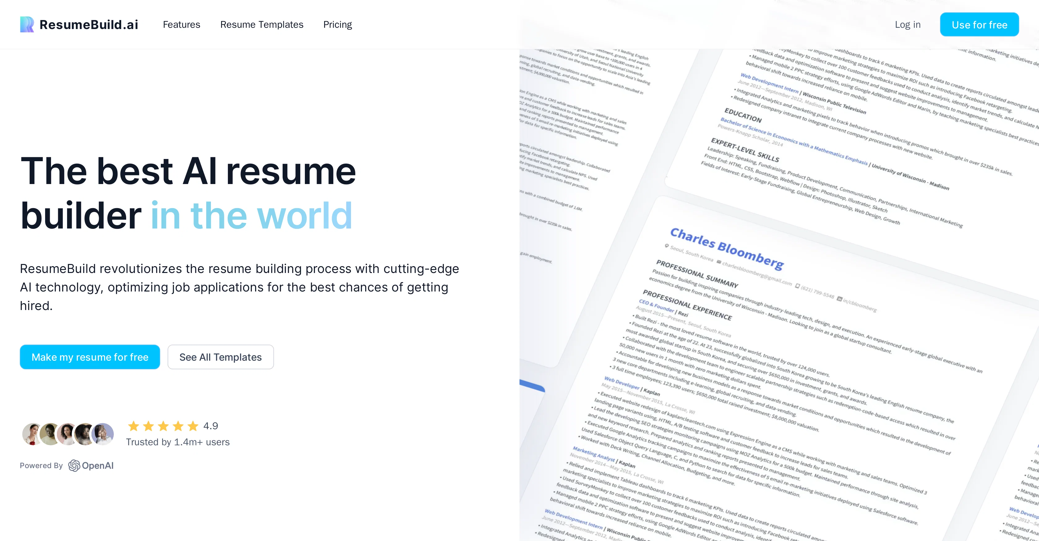 ResumeBuild screenshot