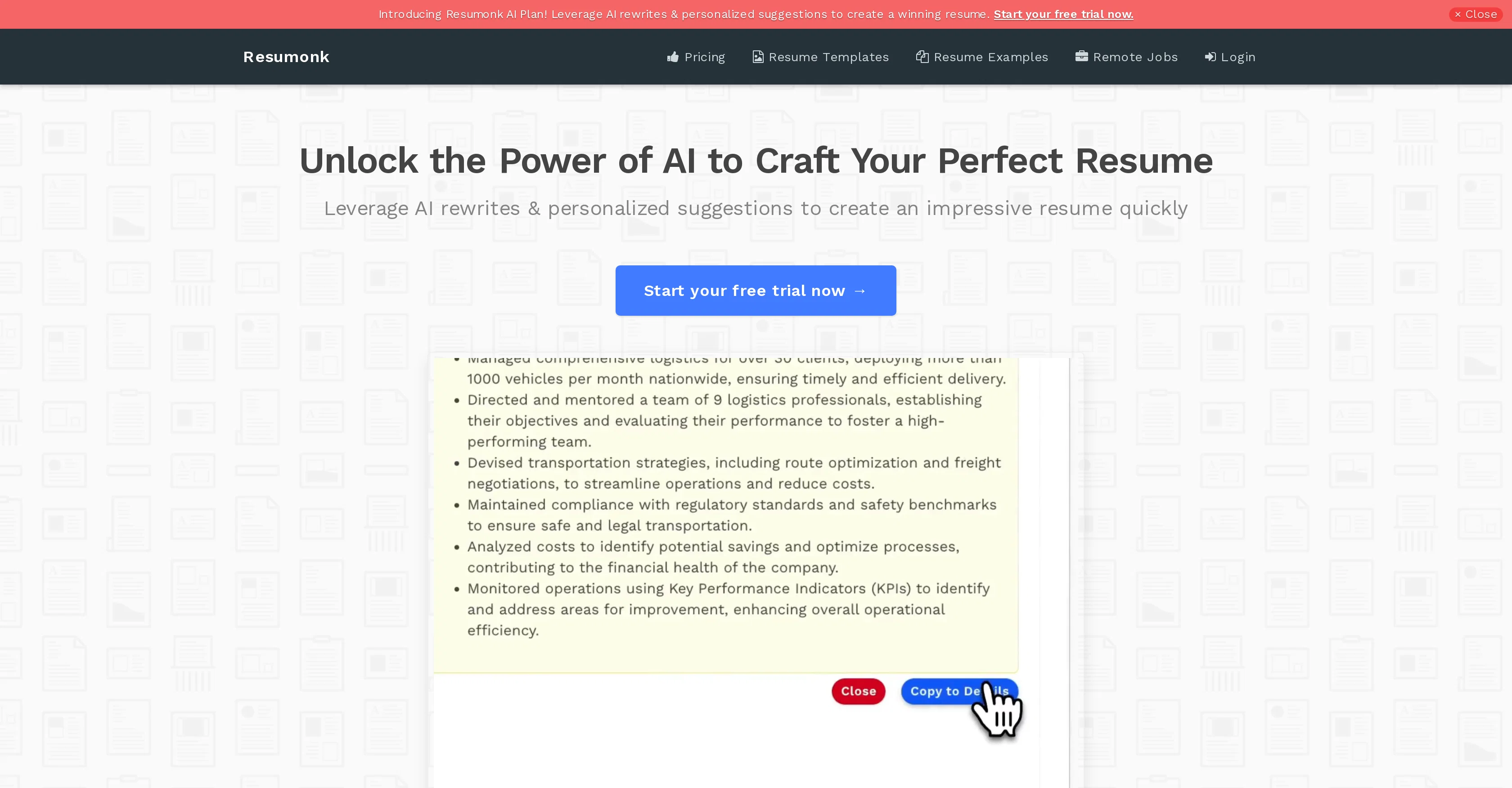 Resumonk screenshot