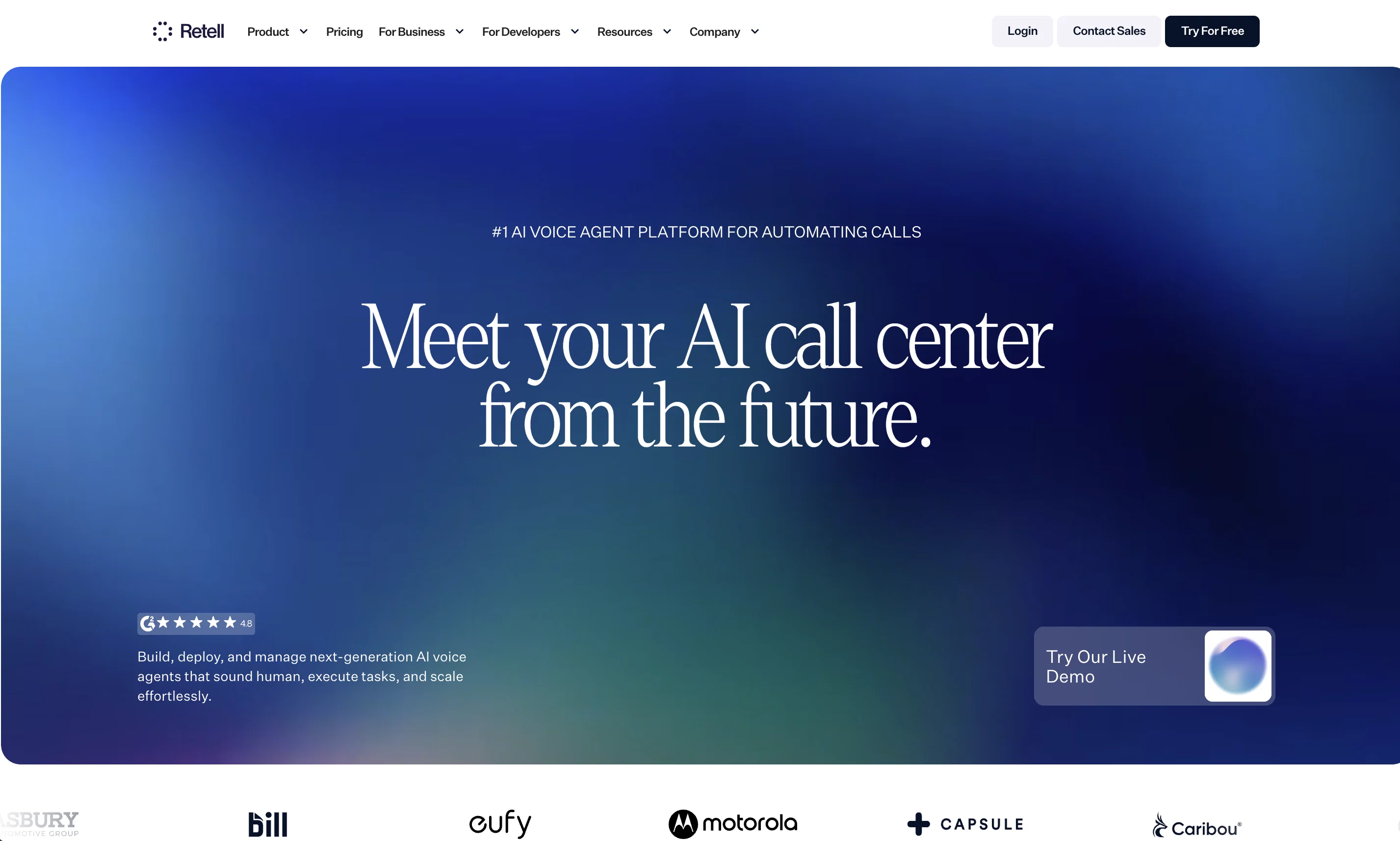 Retell AI screenshot
