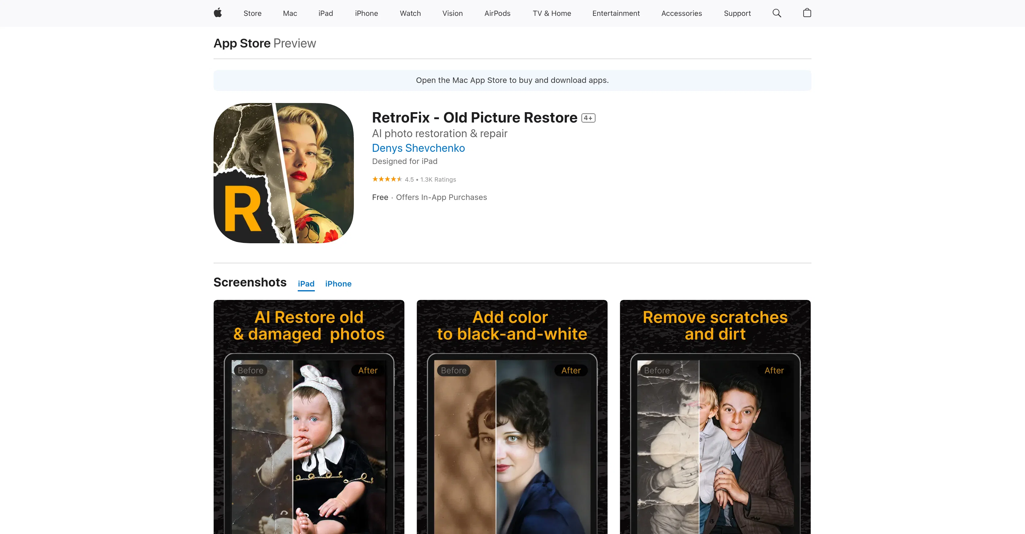 RetroFix - Old Picture Restore screenshot