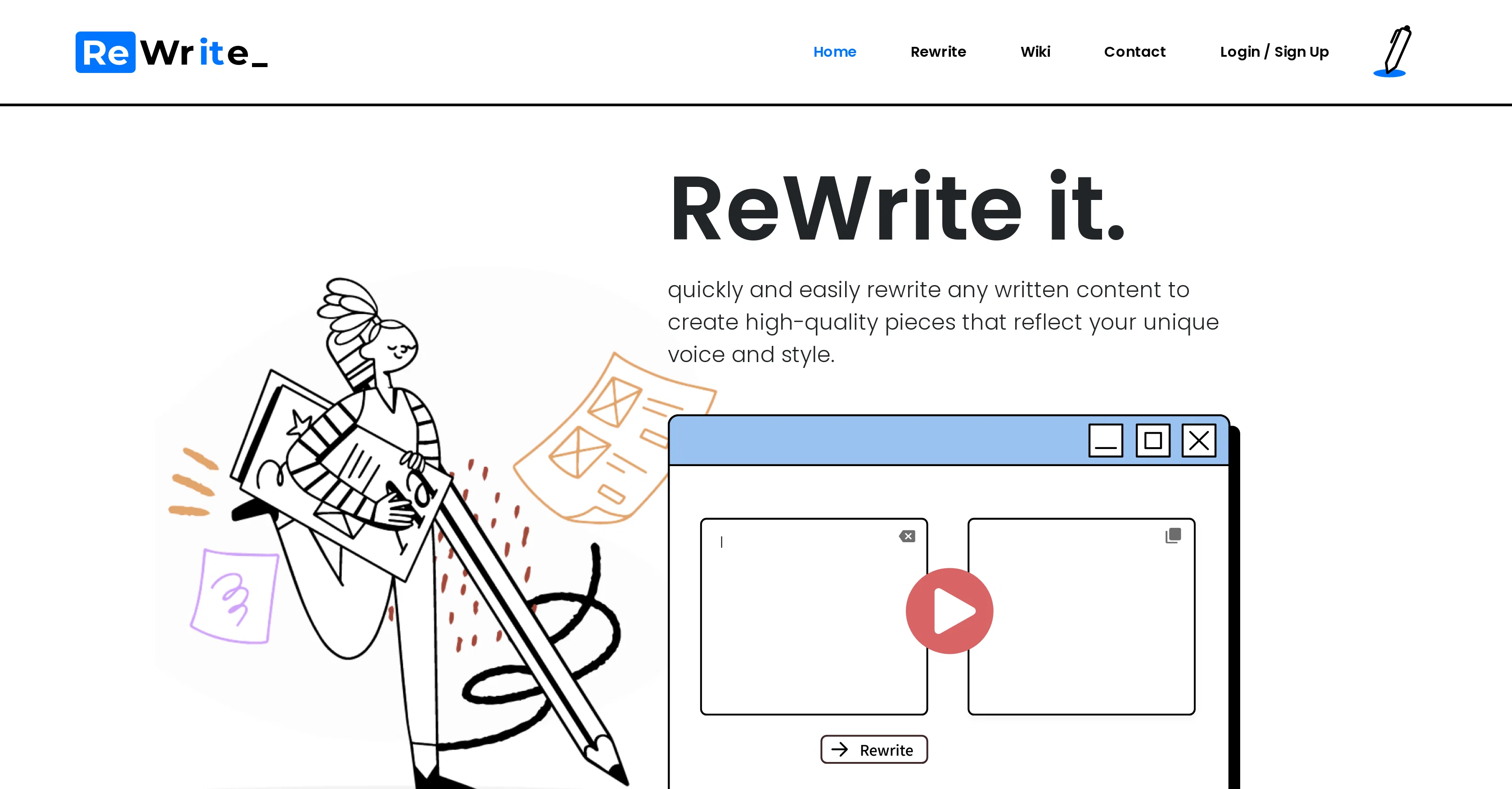 Rewriteit screenshot