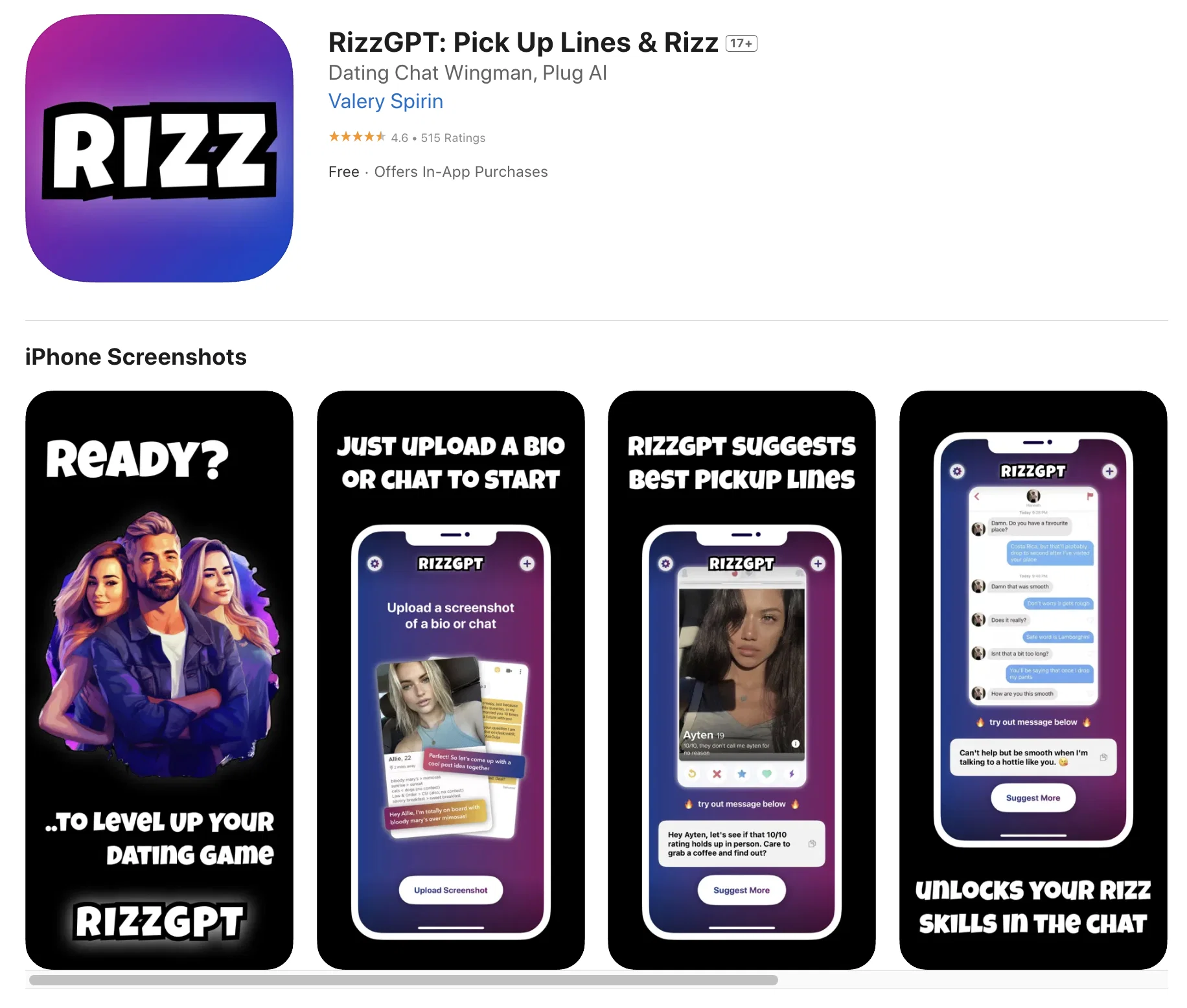 RizzGPT: Pick Up Lines & Rizz screenshot