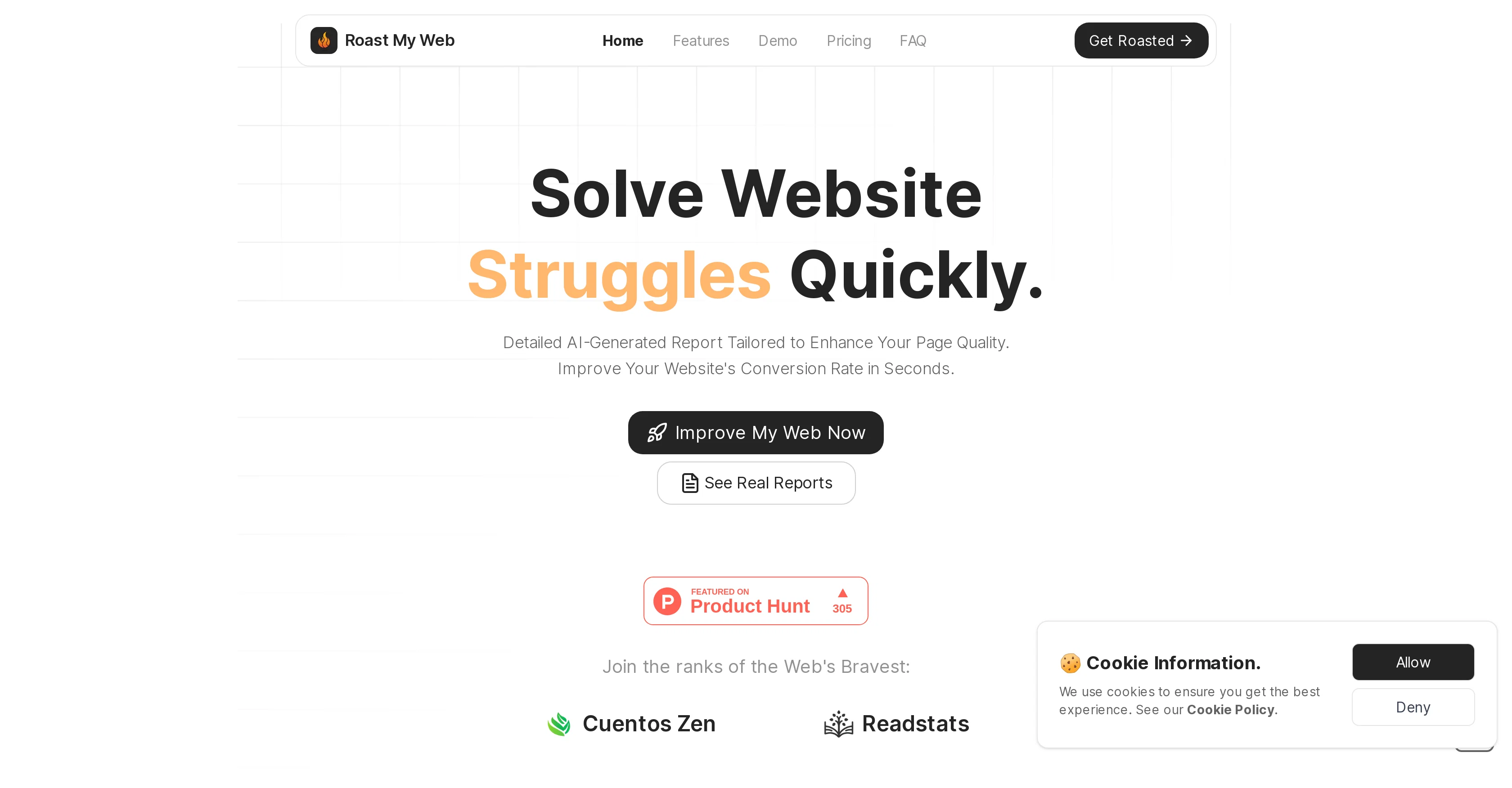 RoastMyWeb screenshot