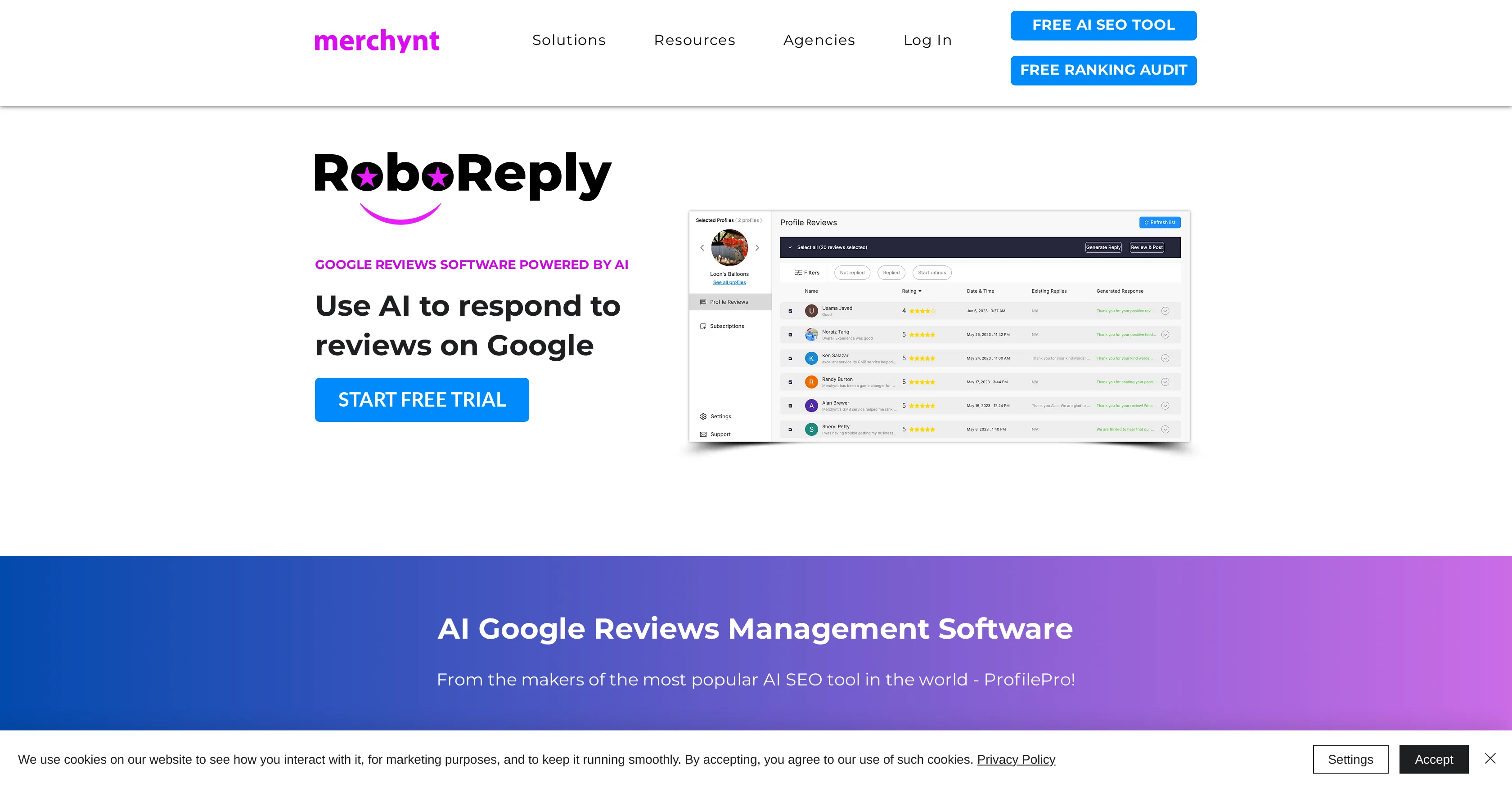 RoboReply screenshot
