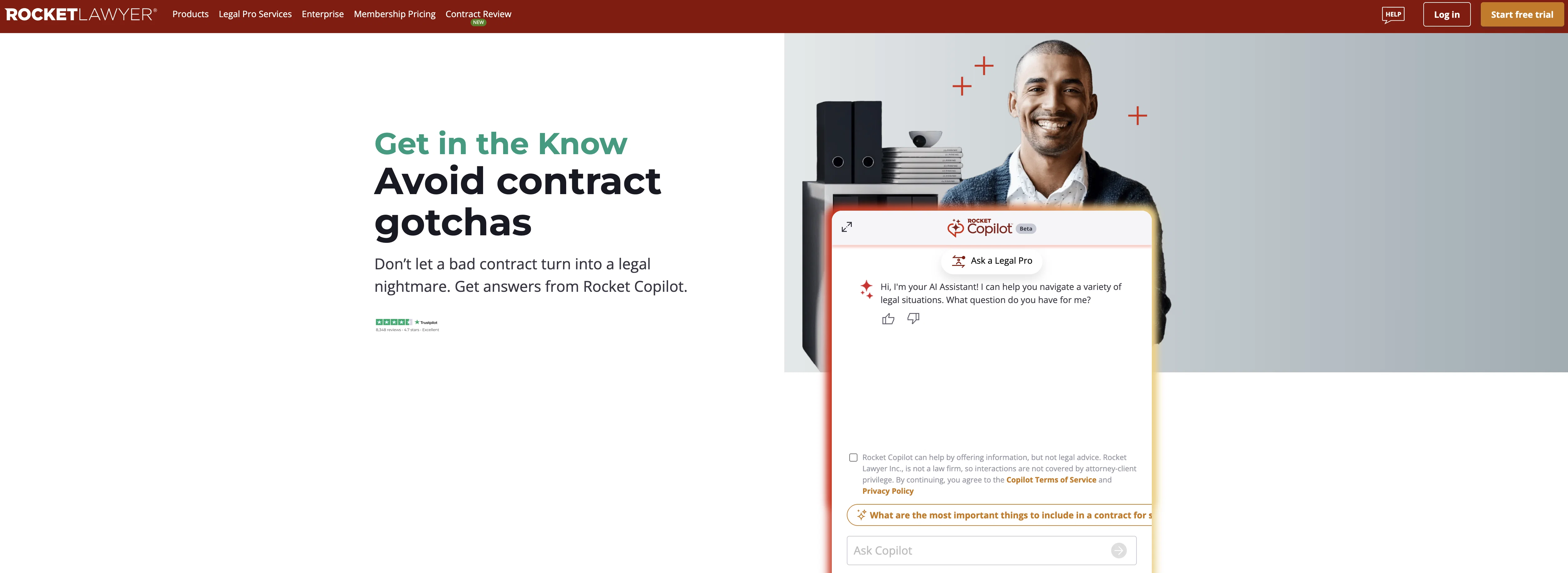 RocketLawyer Copilot screenshot