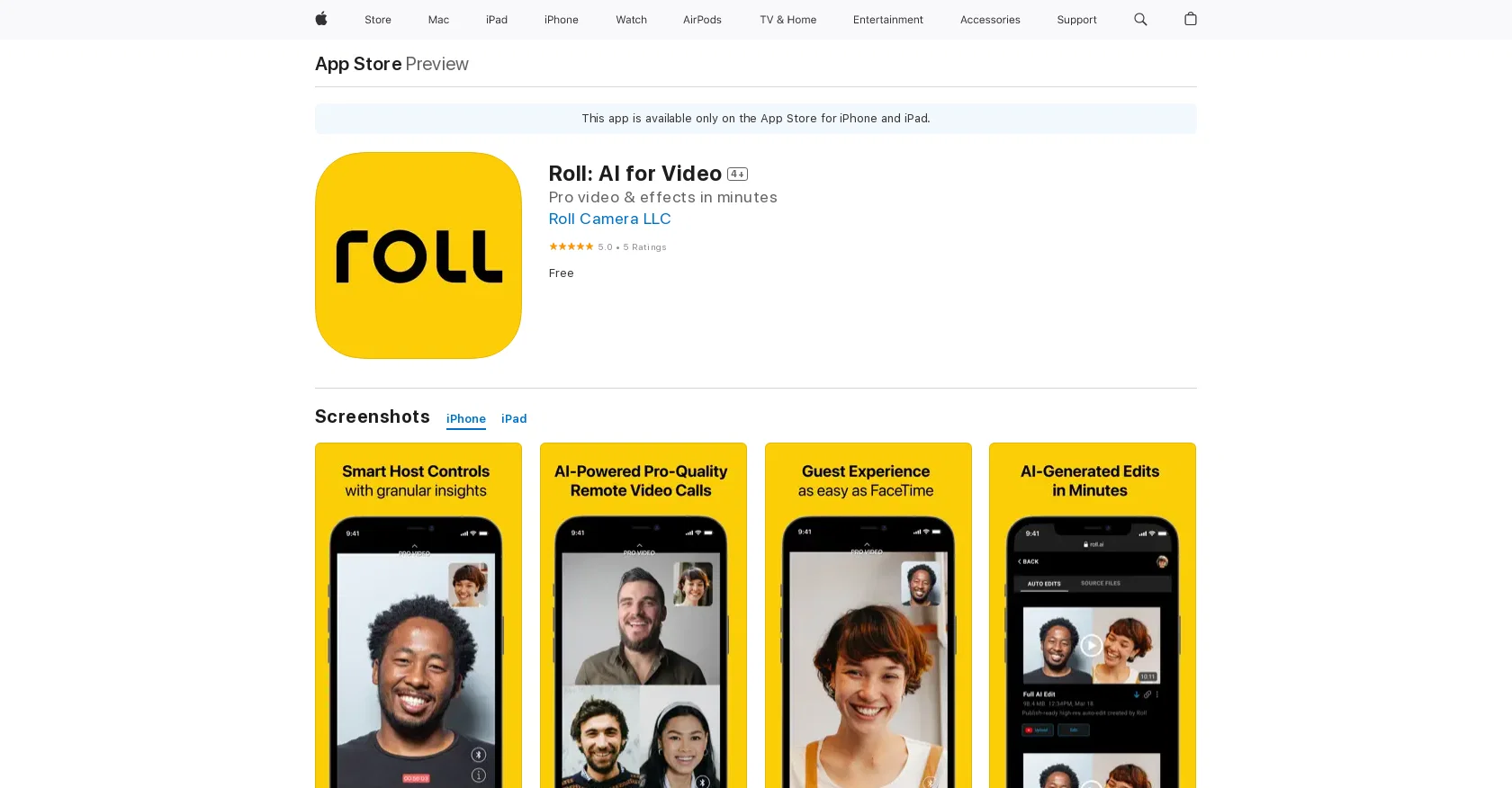 Roll screenshot