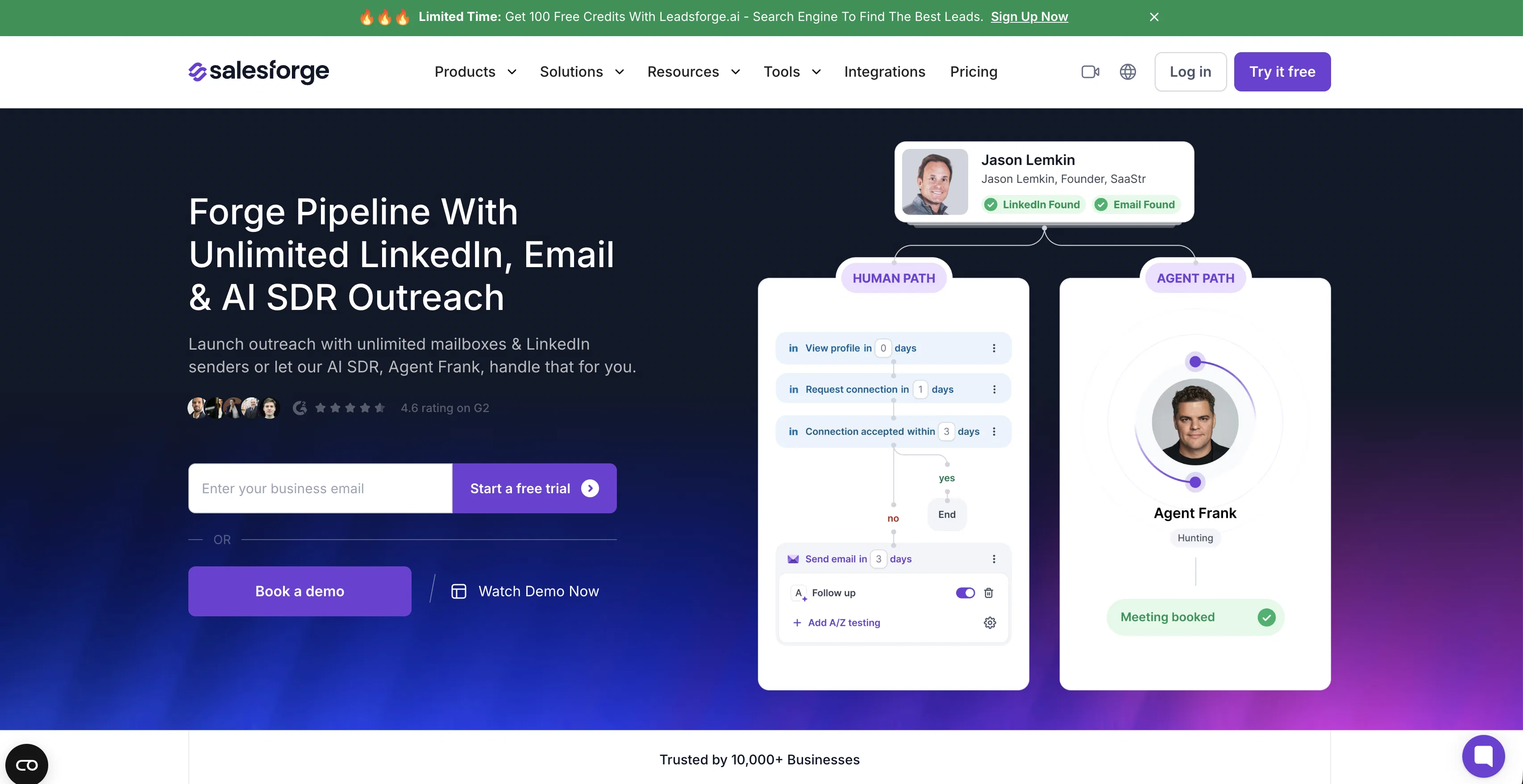 Salesforge screenshot