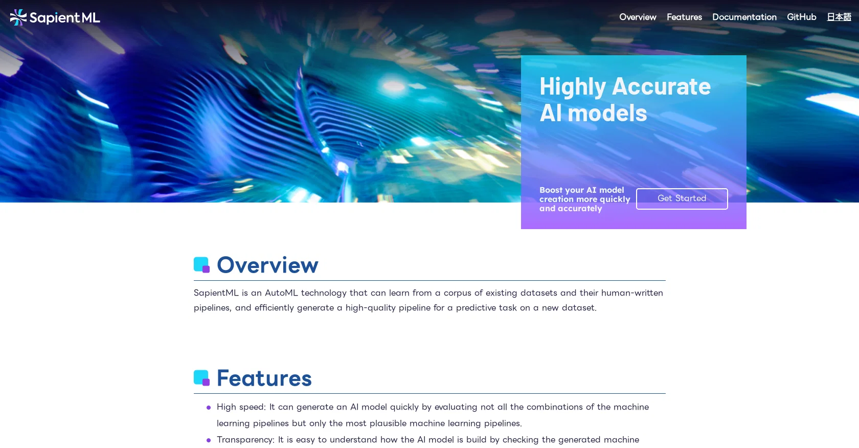 SapientML screenshot