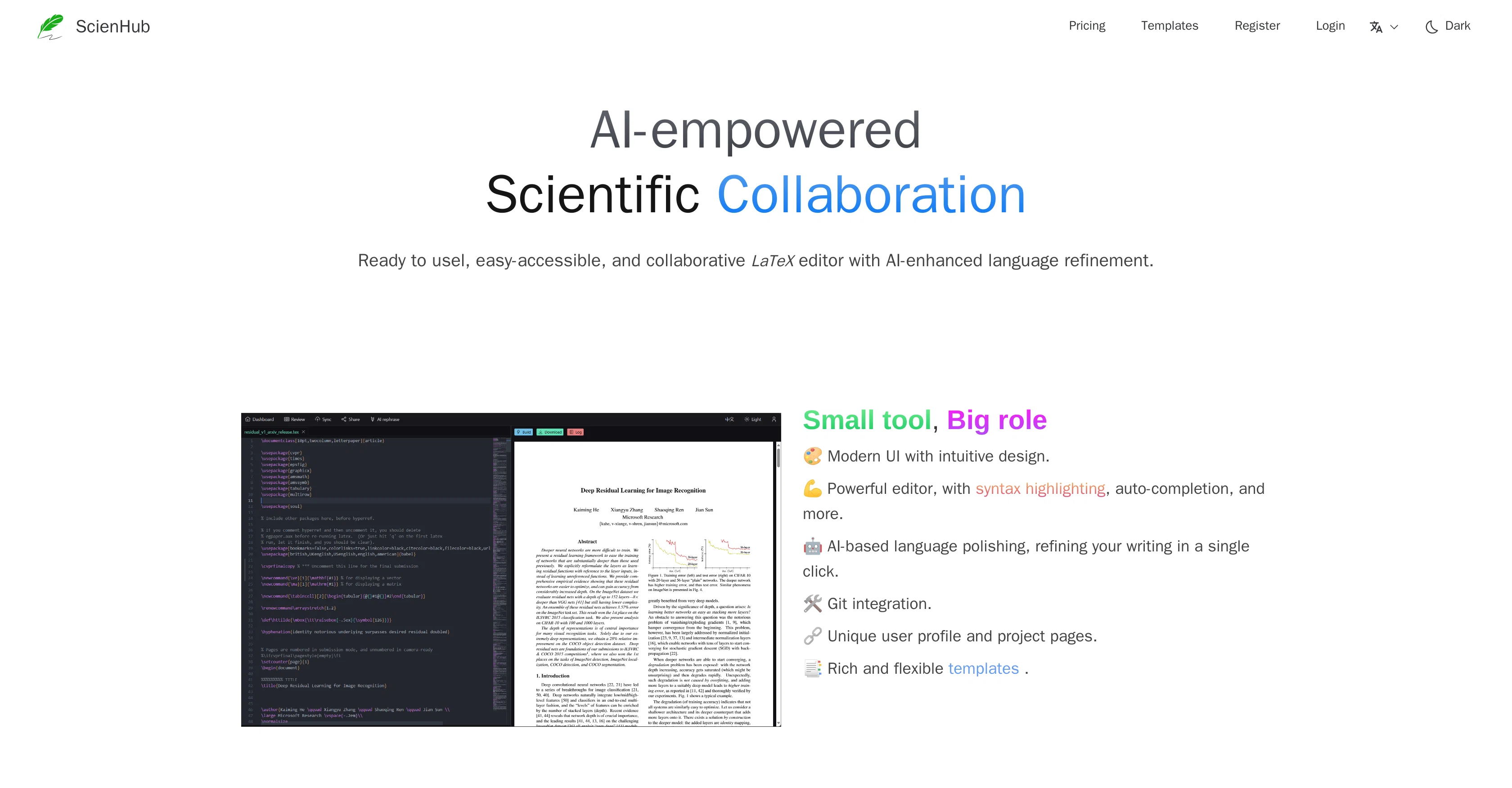 ScienHub screenshot