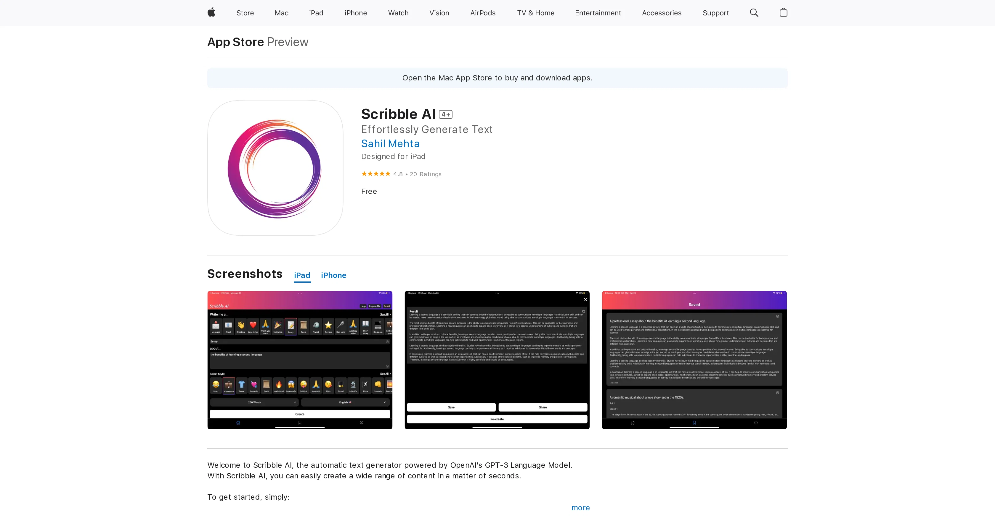 Scribble AI screenshot