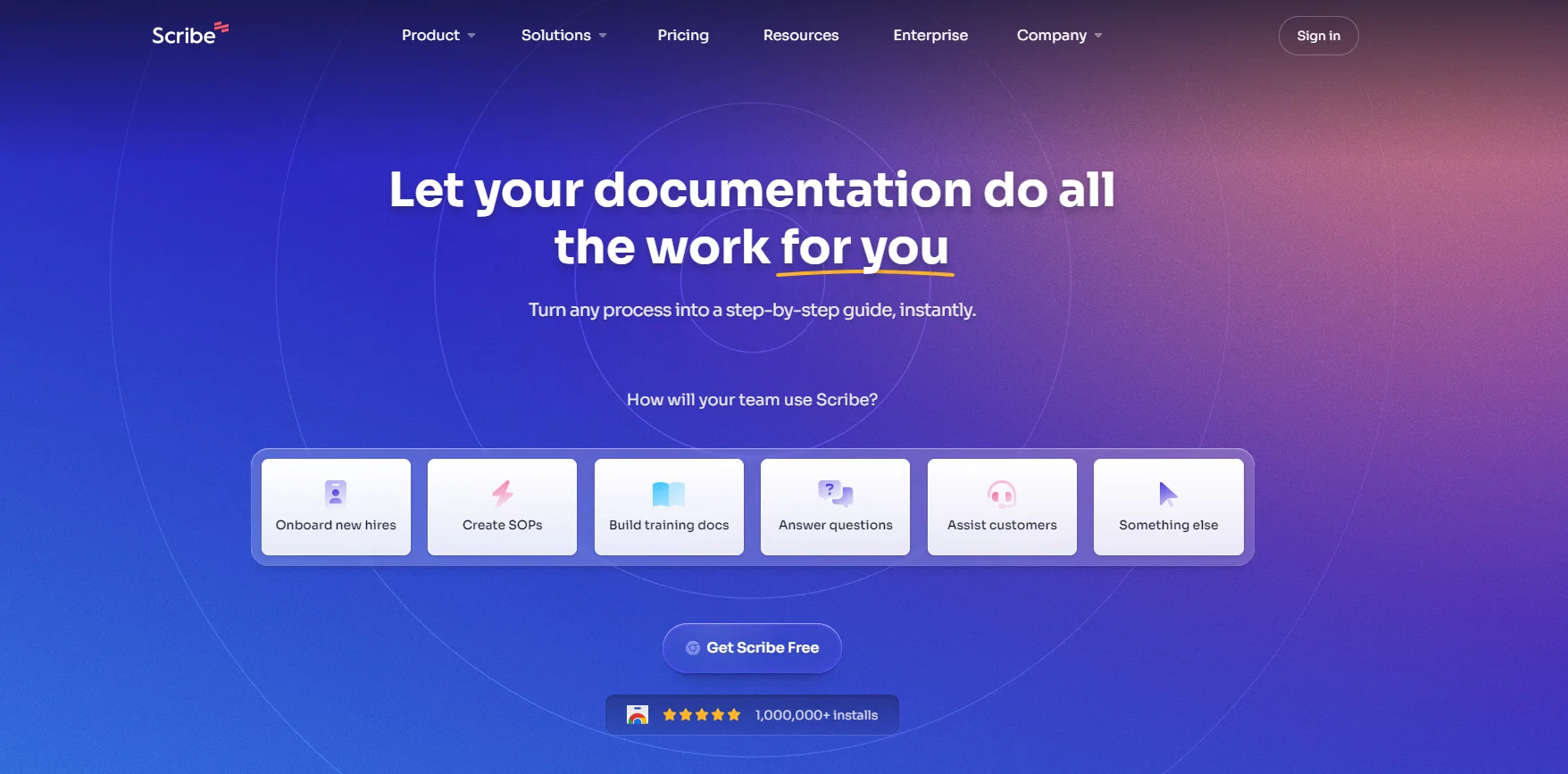 Scribe screenshot