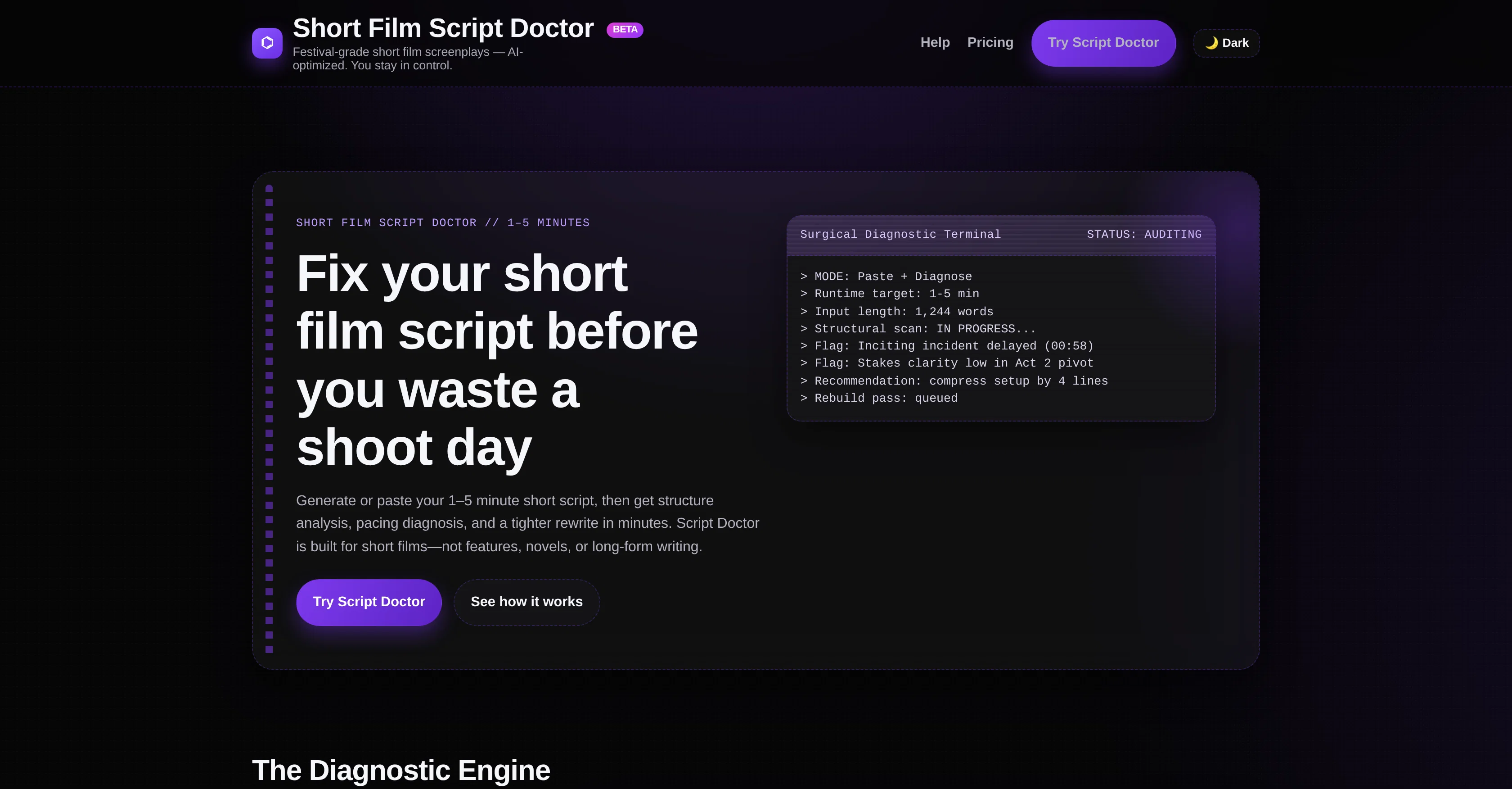 Short Film Script Doctor screenshot