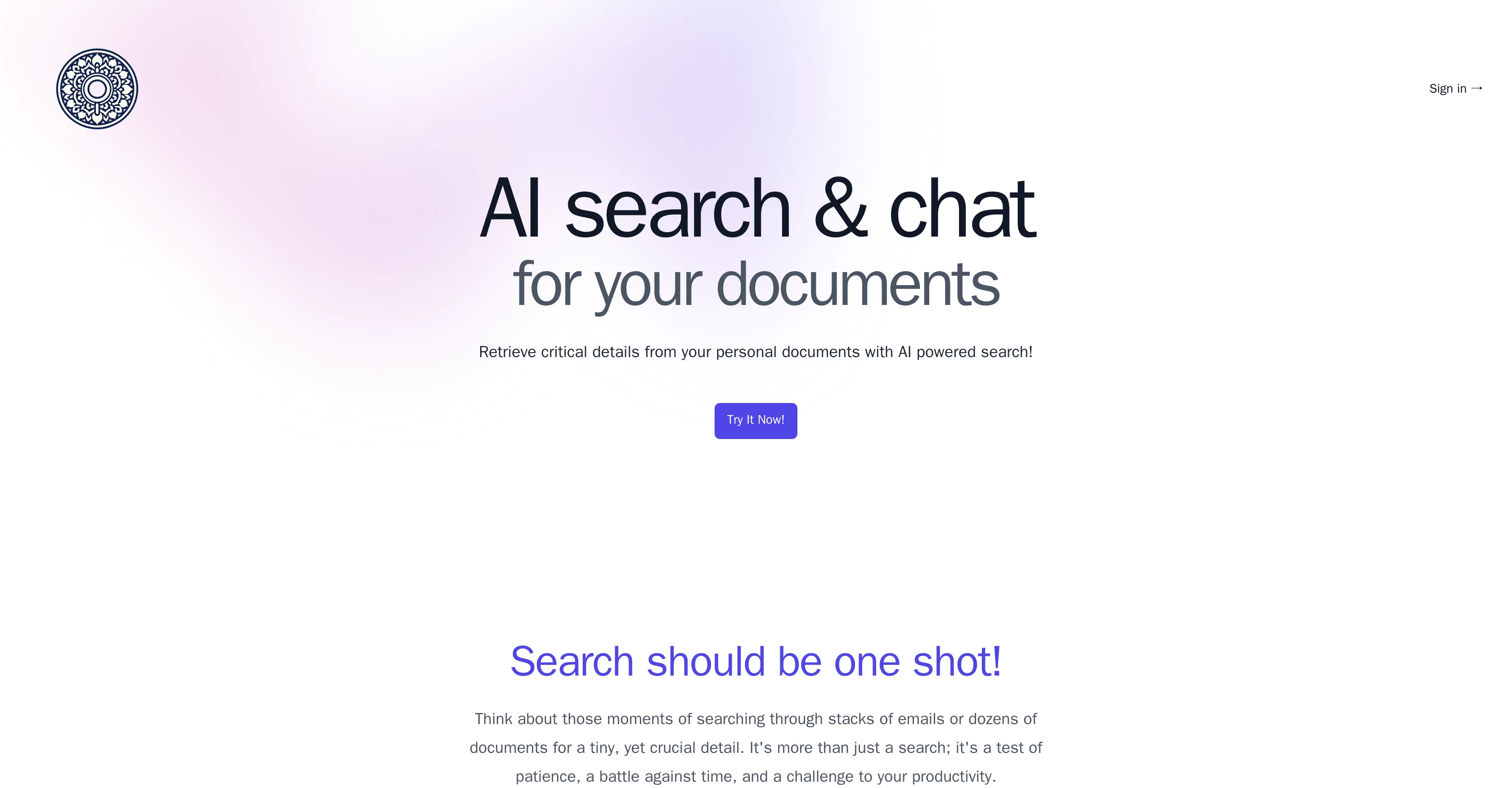 SearchMyDocs.ai screenshot