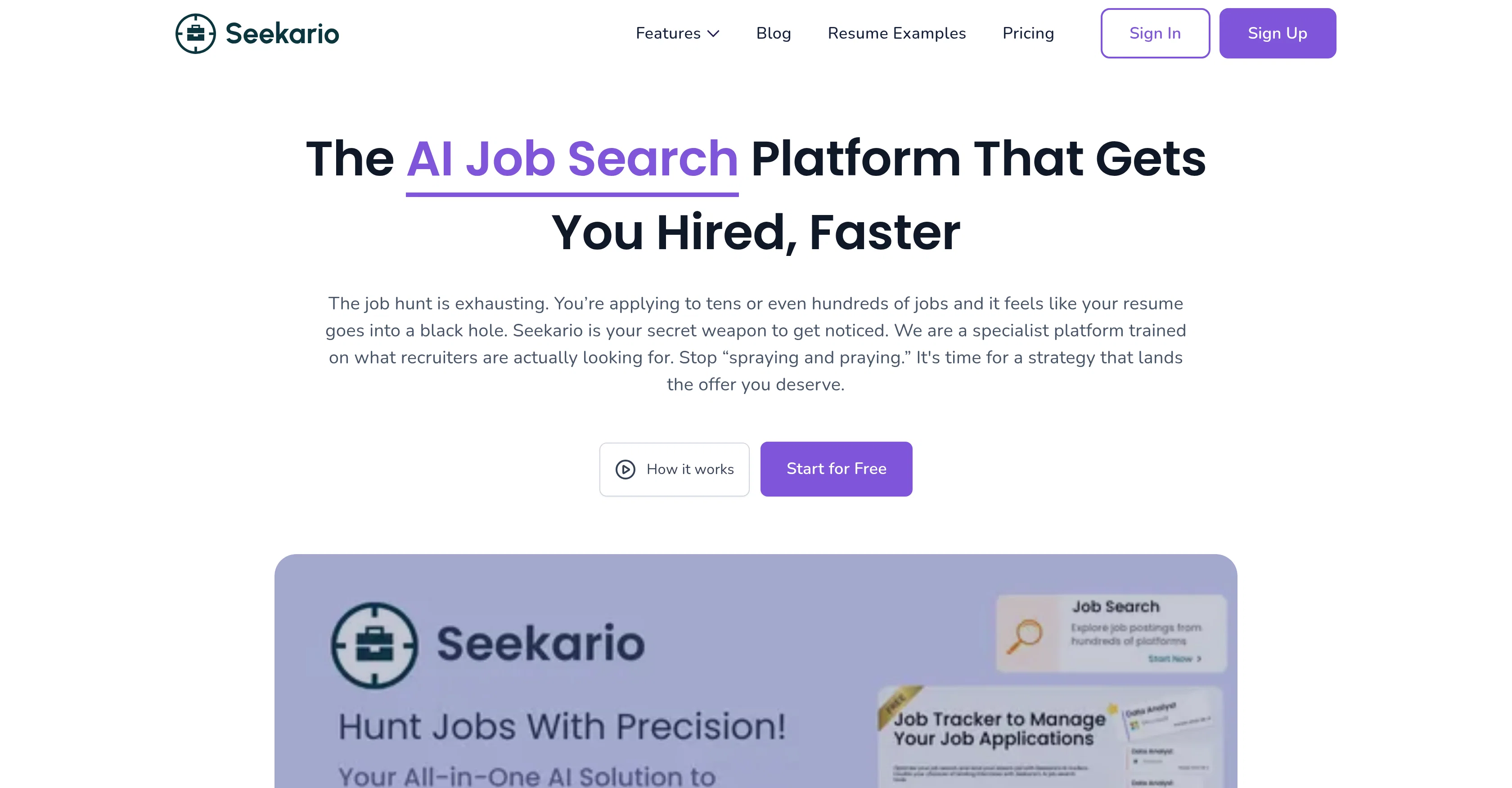 Seekario screenshot