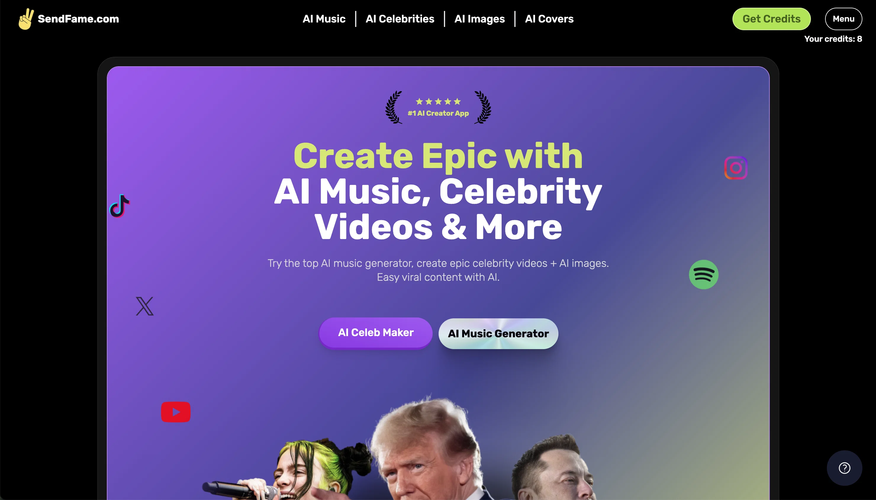 SendFame screenshot