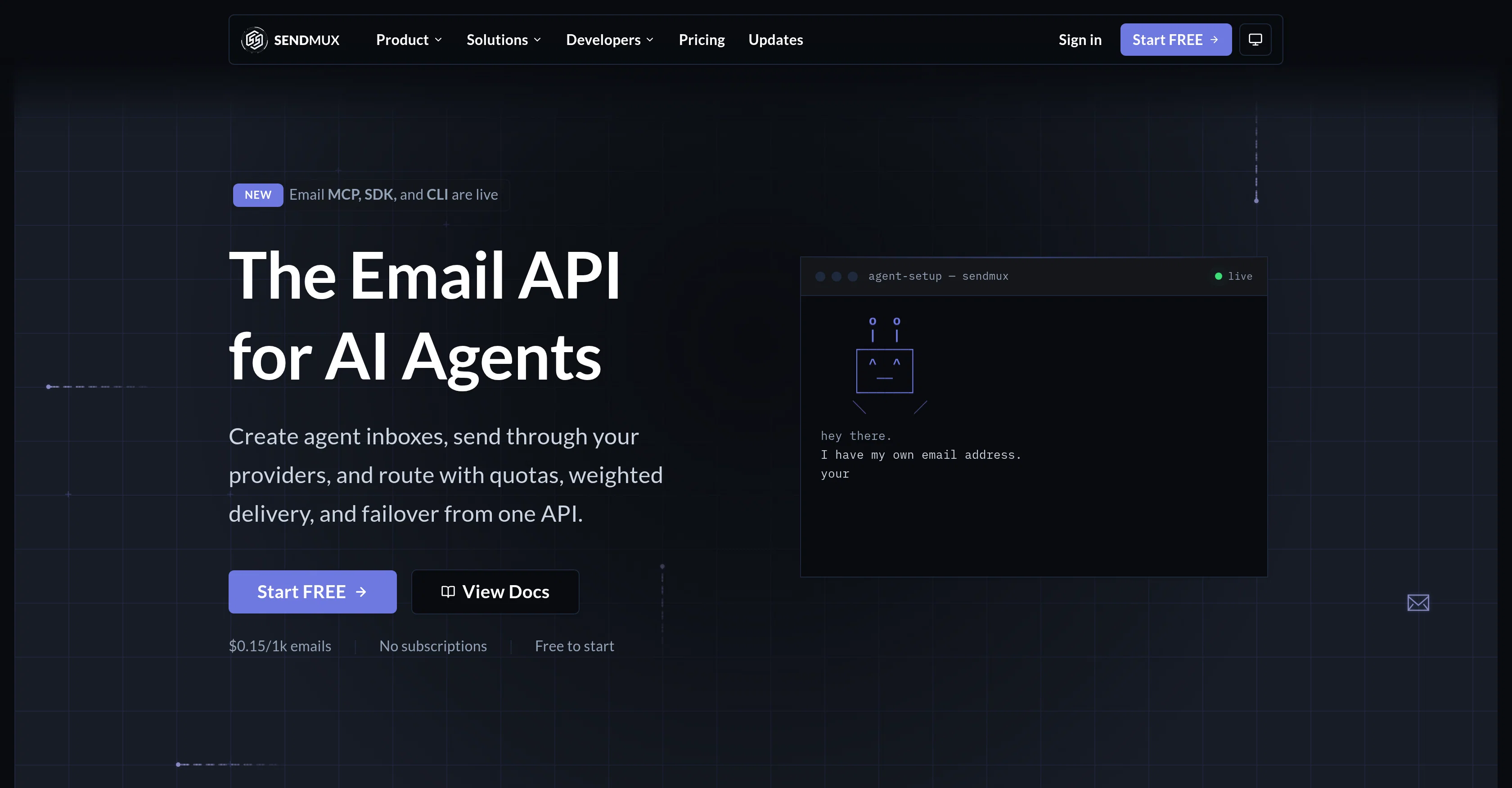 Sendmux screenshot
