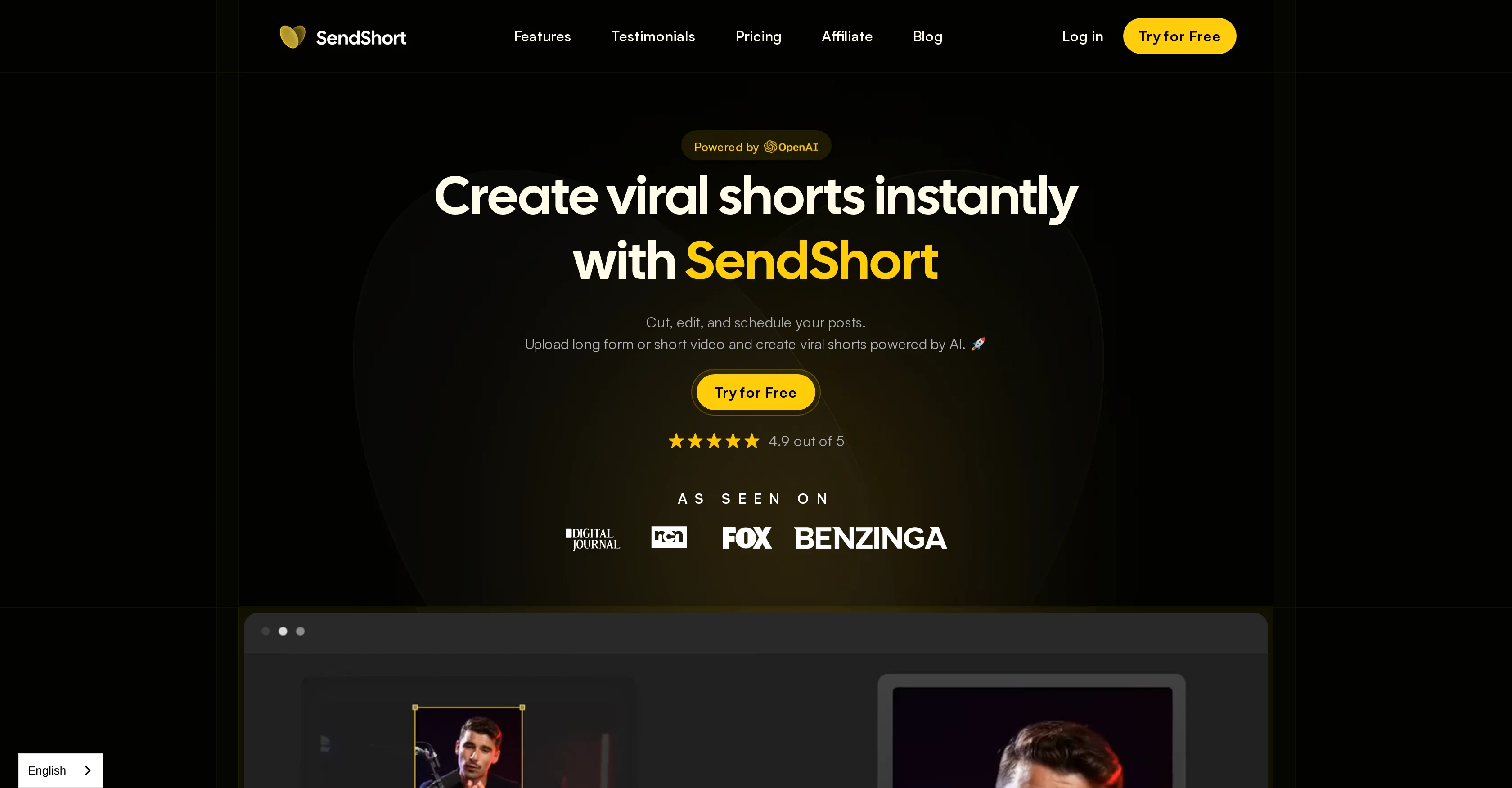 SendShort screenshot