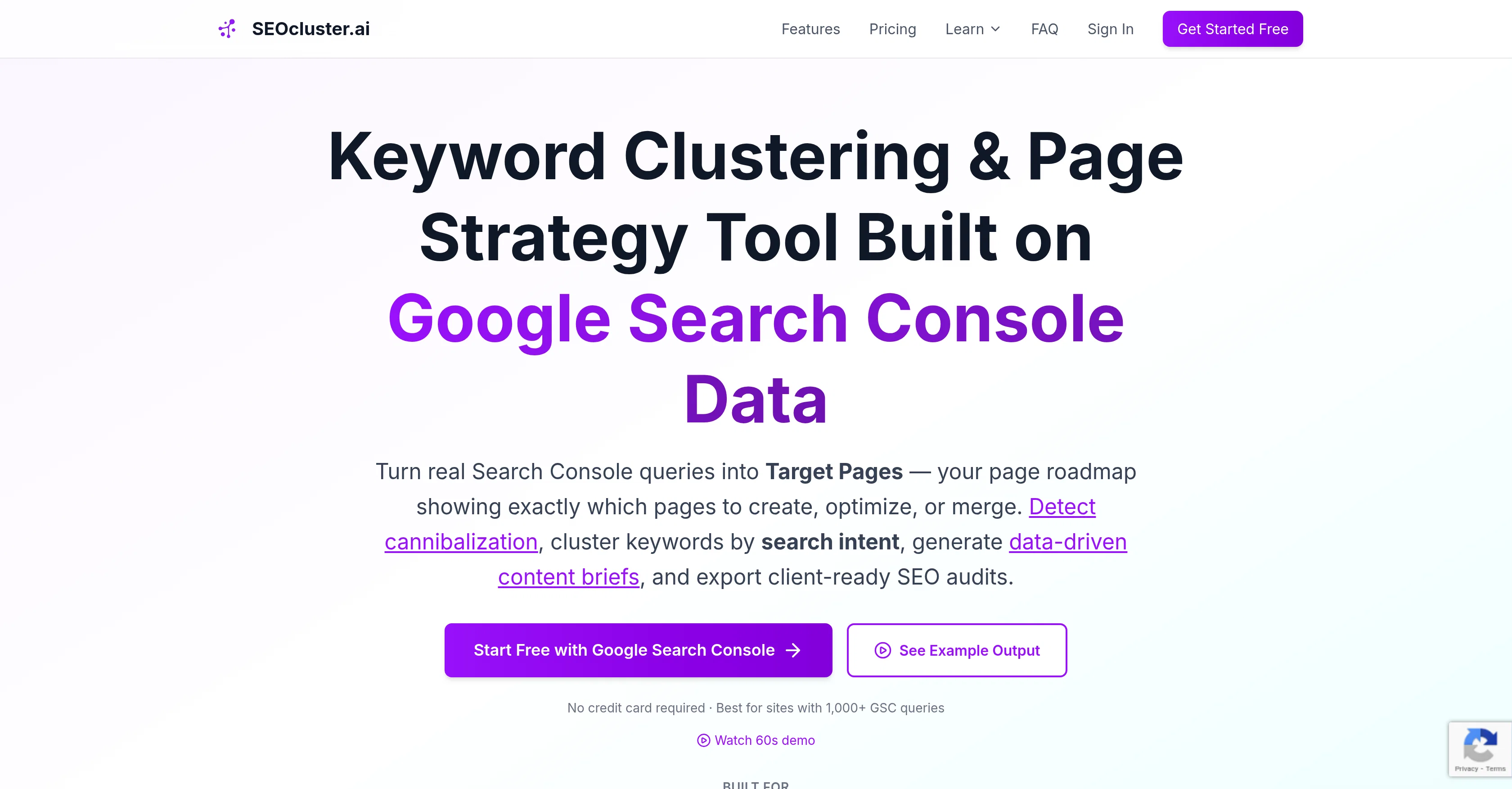 SEOcluster.ai screenshot