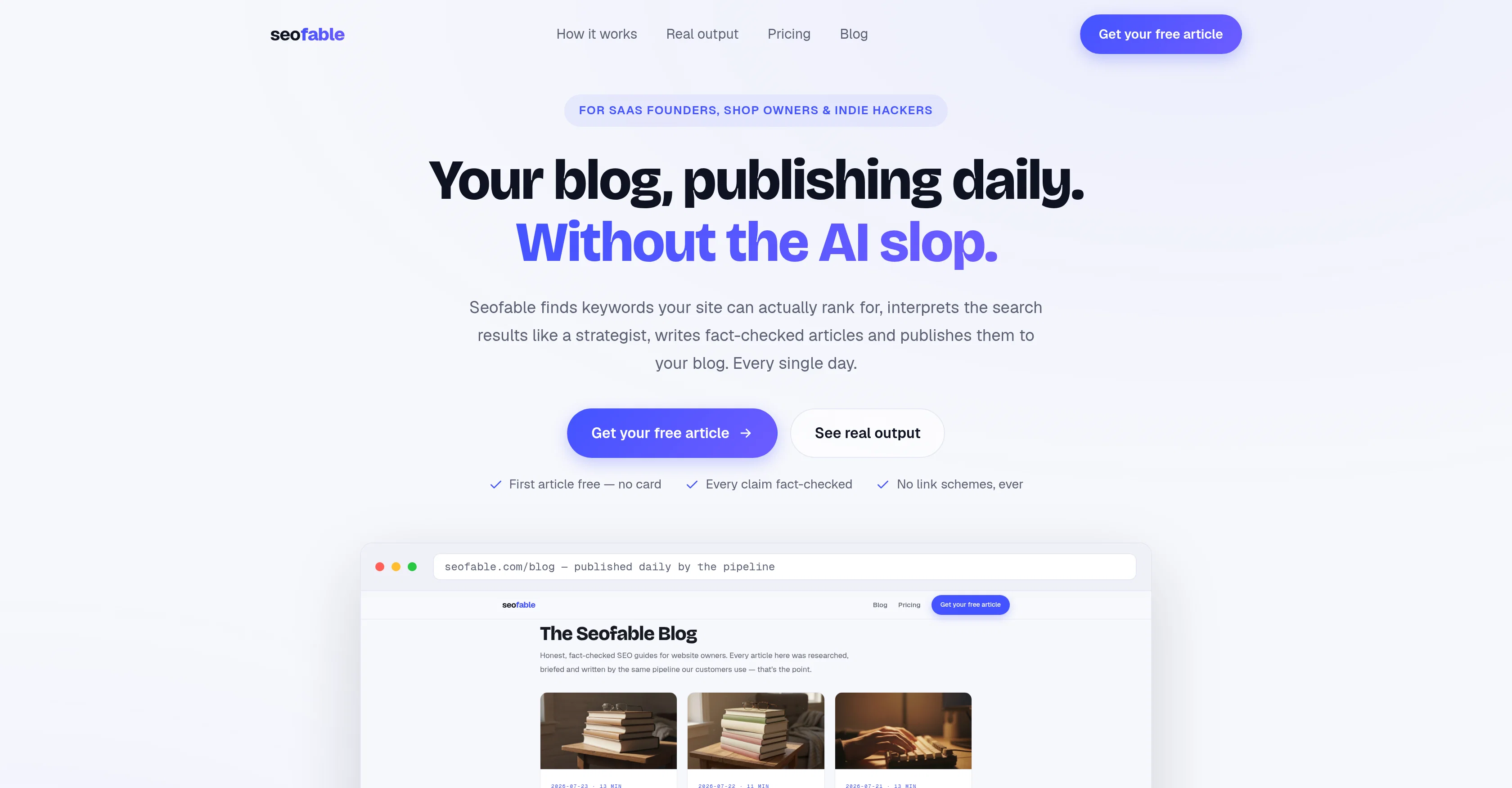 Seofable screenshot
